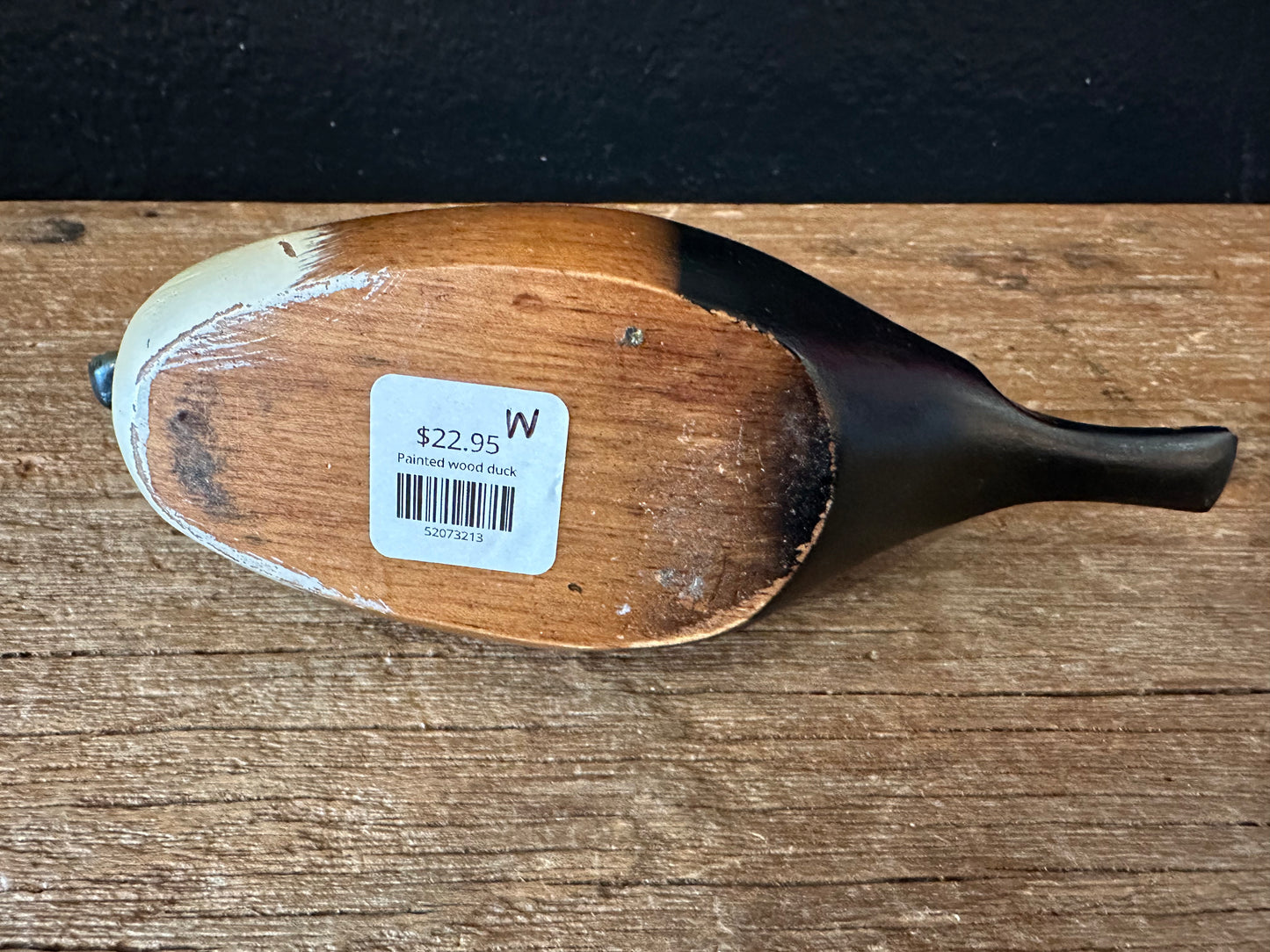 Vintage Hand Painted Wood Duck