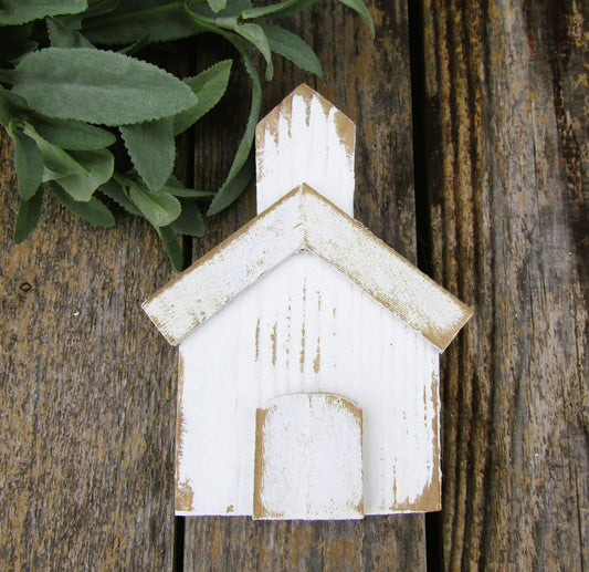 Chunky Wood Church Shelf Sitter