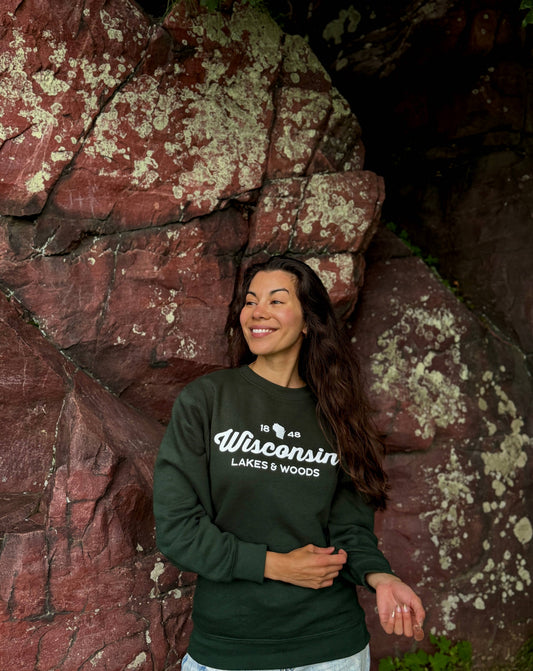 Wisconsin Lakes and Woods Crewneck