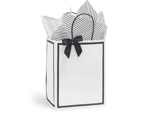 Black and White Luxe Borders Gift Bags