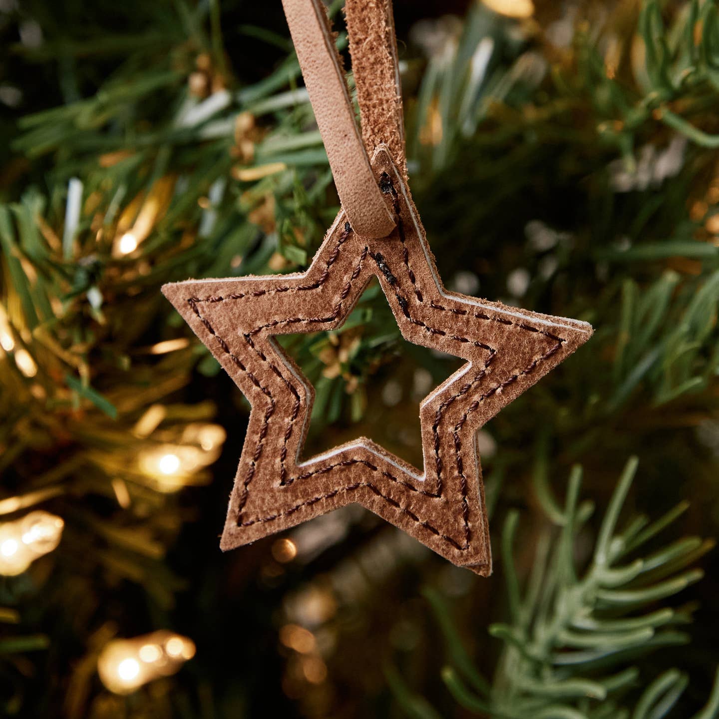 Leather Star Ornament