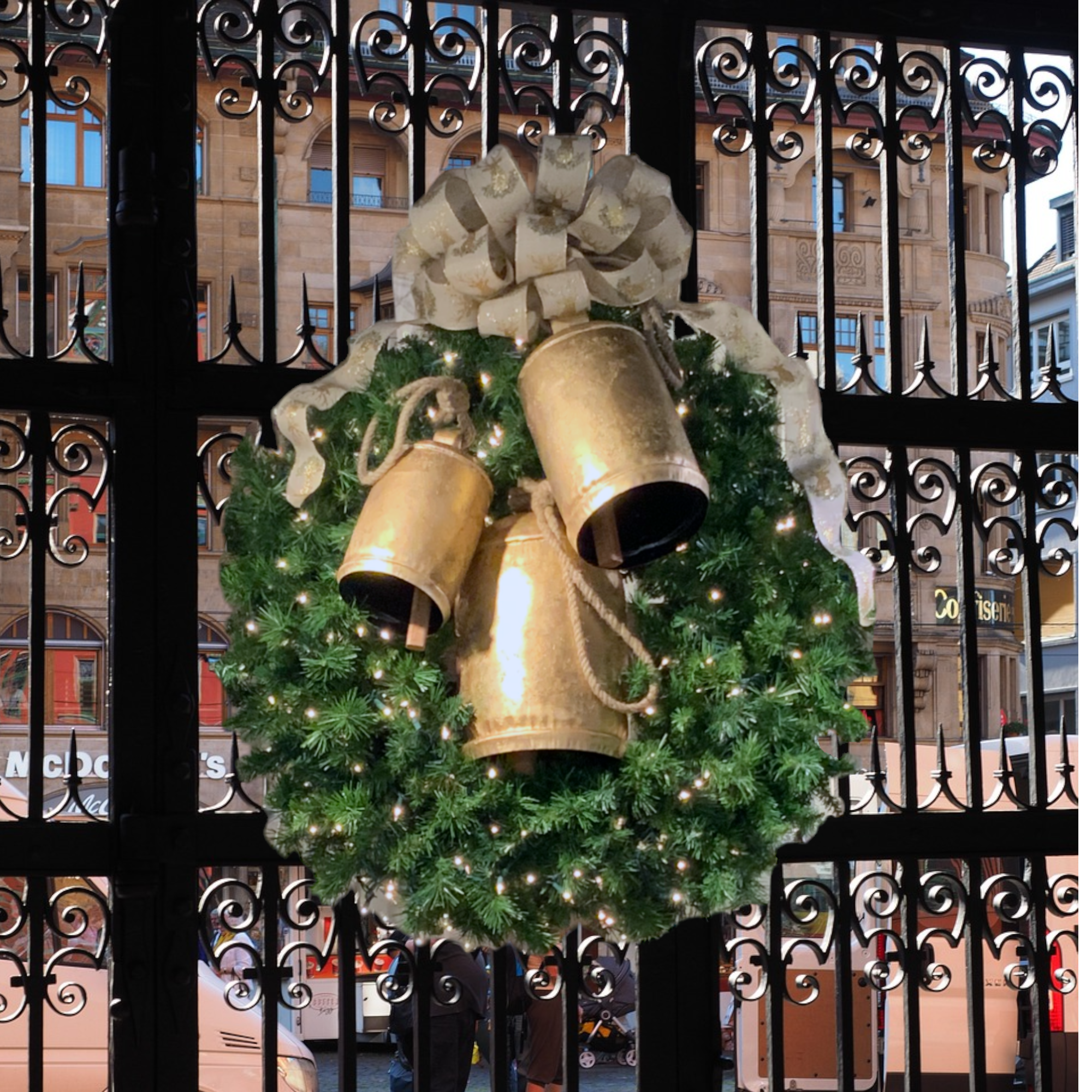 Gold Metal Christmas Cathedral Bell
