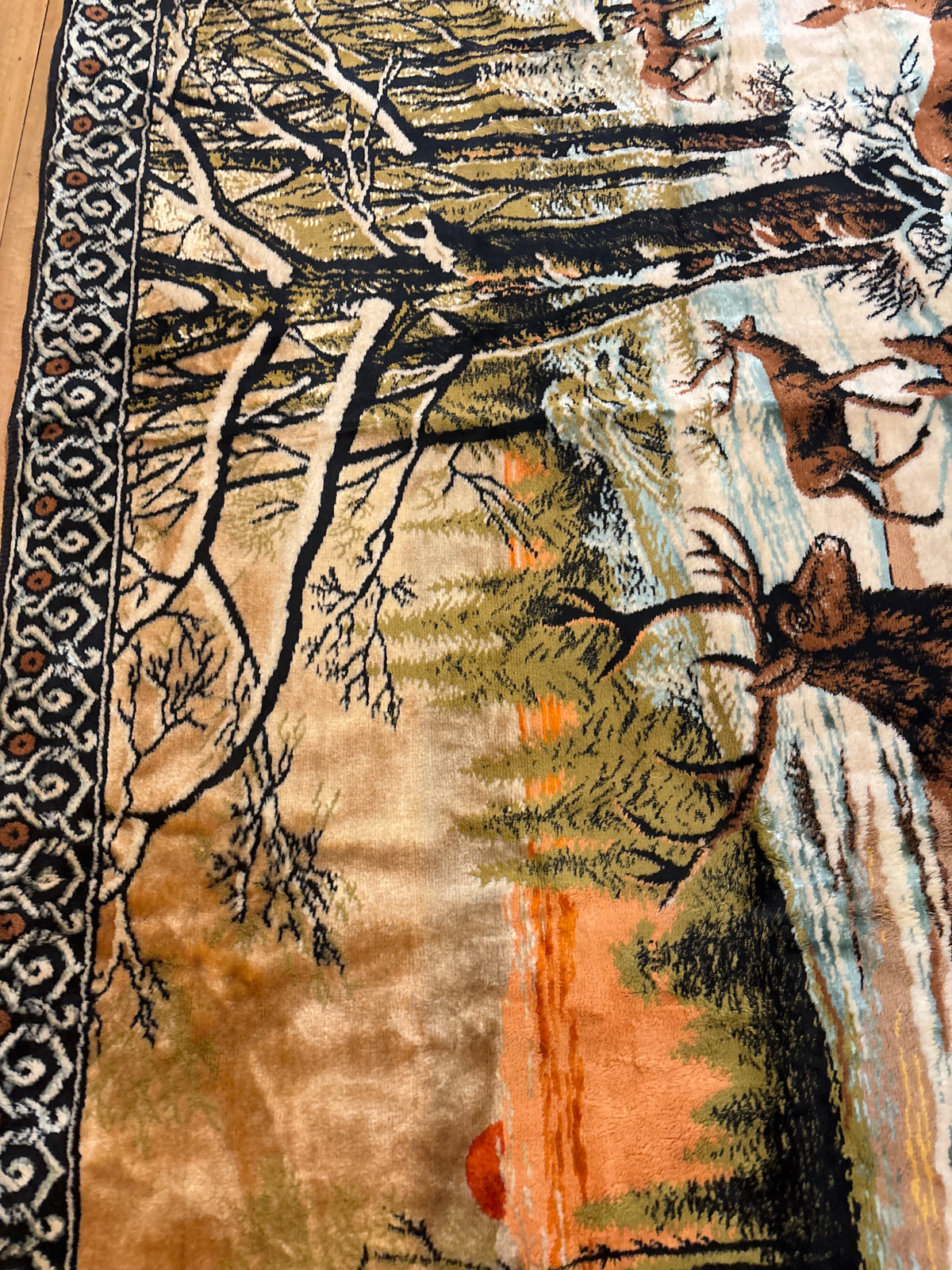 Vintage Winter Deer Tapestry | Made In Italy