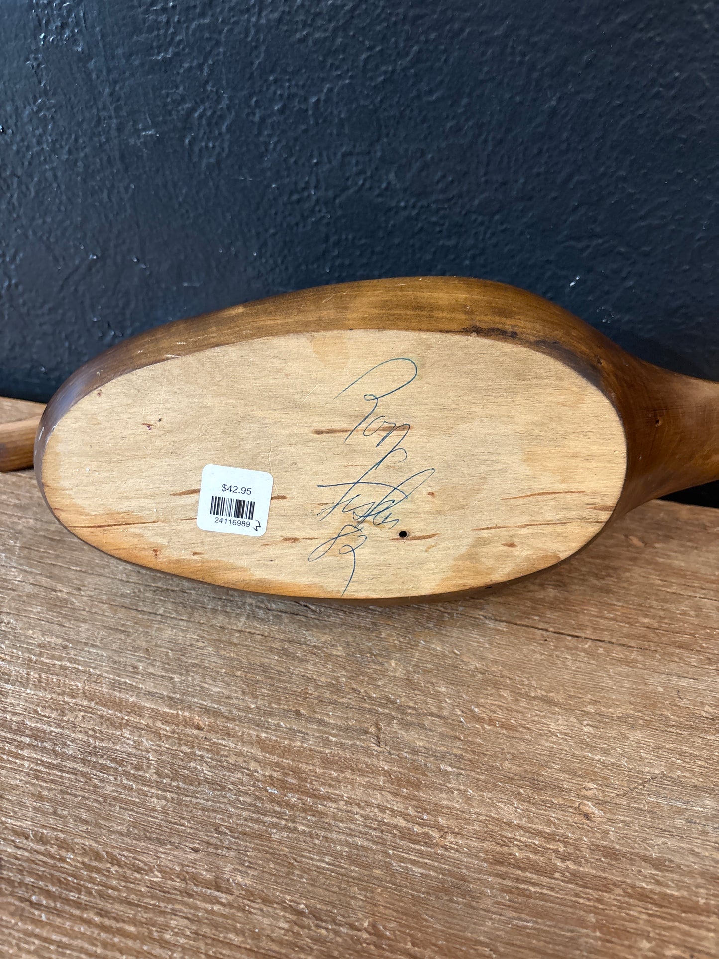 Carved Wood Duck Signed ‘82