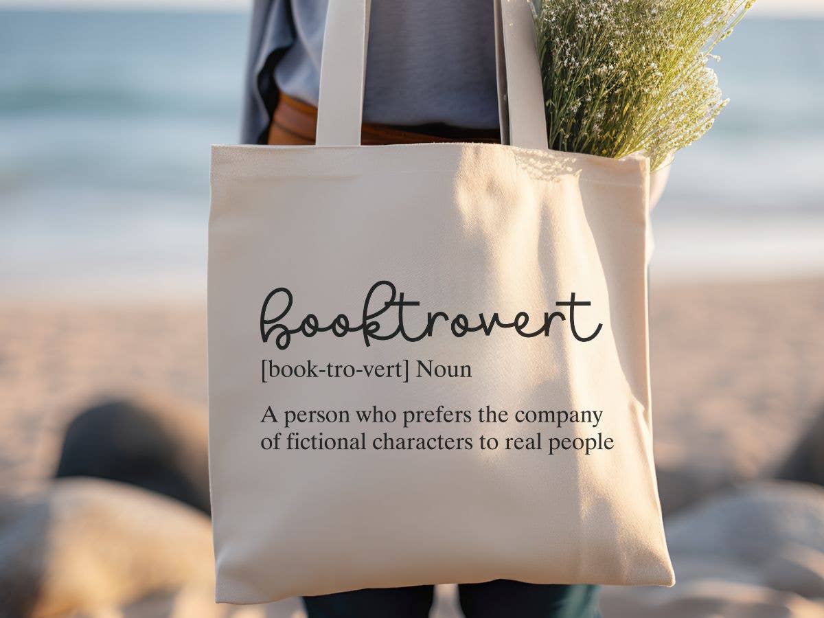 Booktrovert Canvas Tote Bag