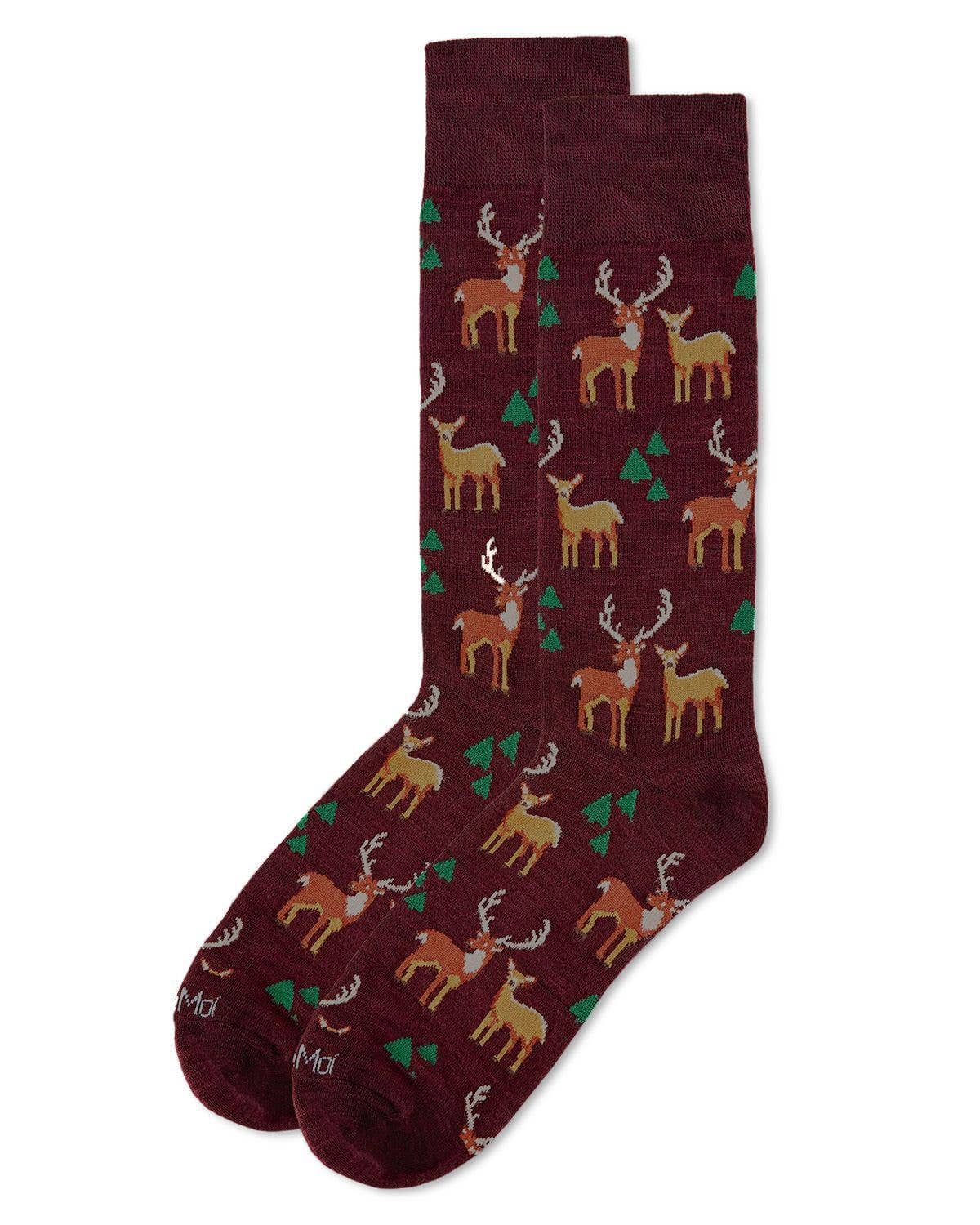 Deer Bamboo Blend Men's Crew Socks