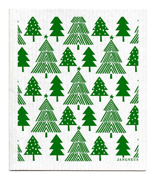 Christmas Forest Swedish Dishcloth