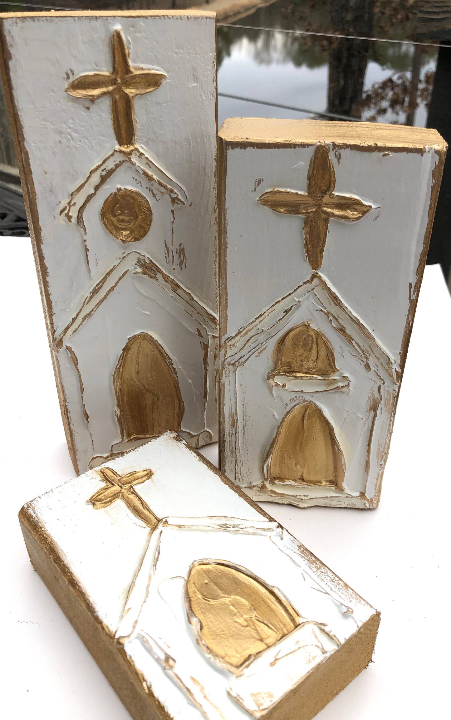 Handpainted Church | Wood Blocks