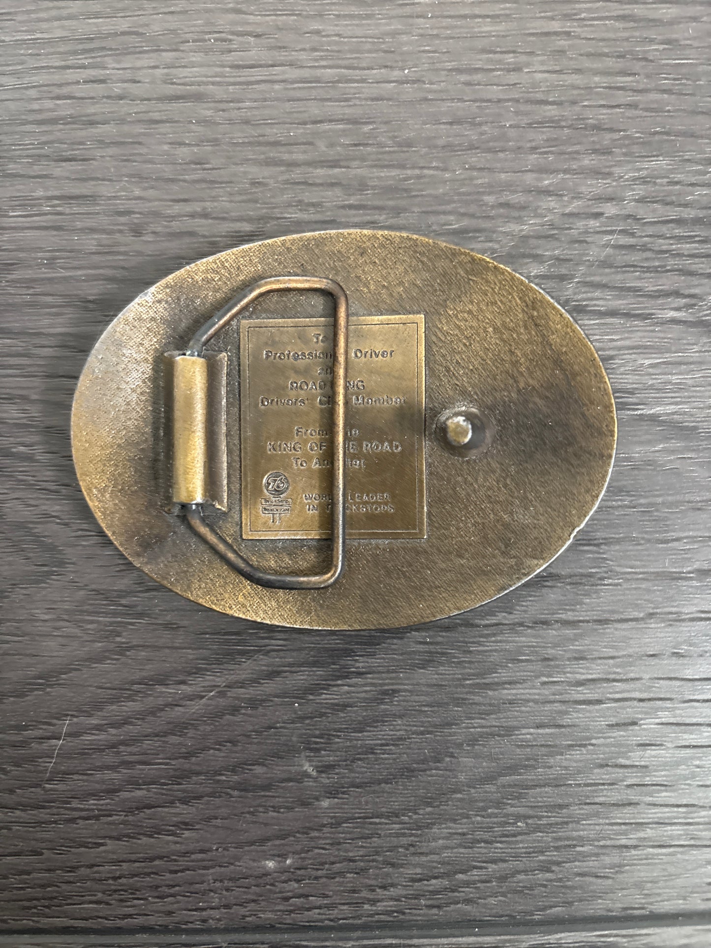 Union 76 Road King Brass Belt Buckle