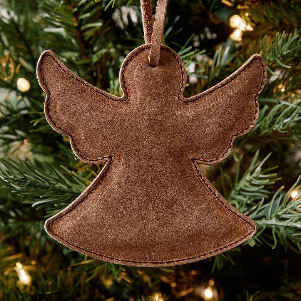 Leather Angel Ornament