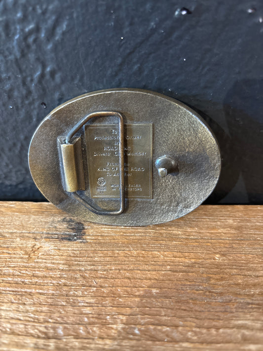 Union 76 Road King Brass Belt Buckle