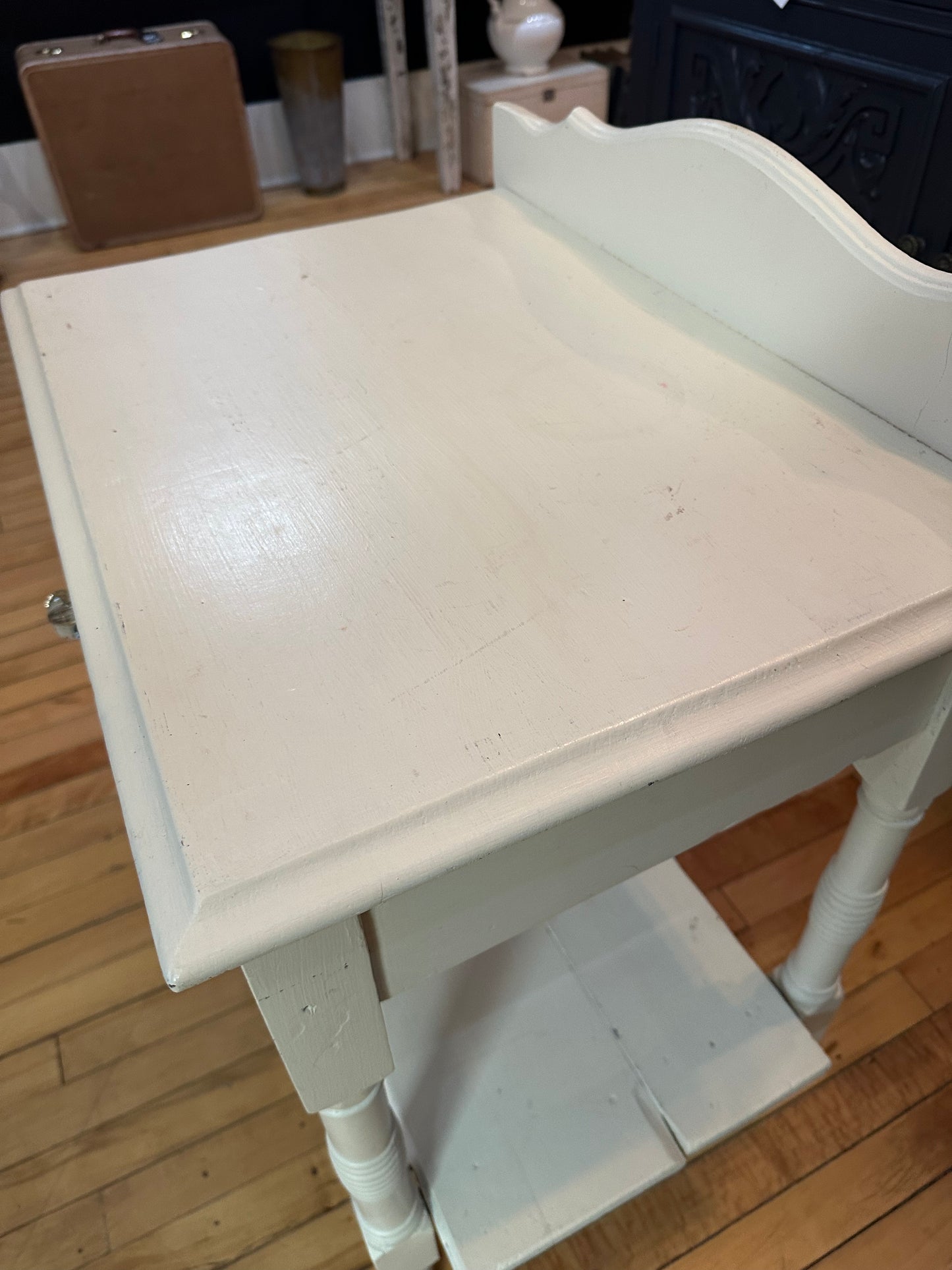 White Painted Side Table