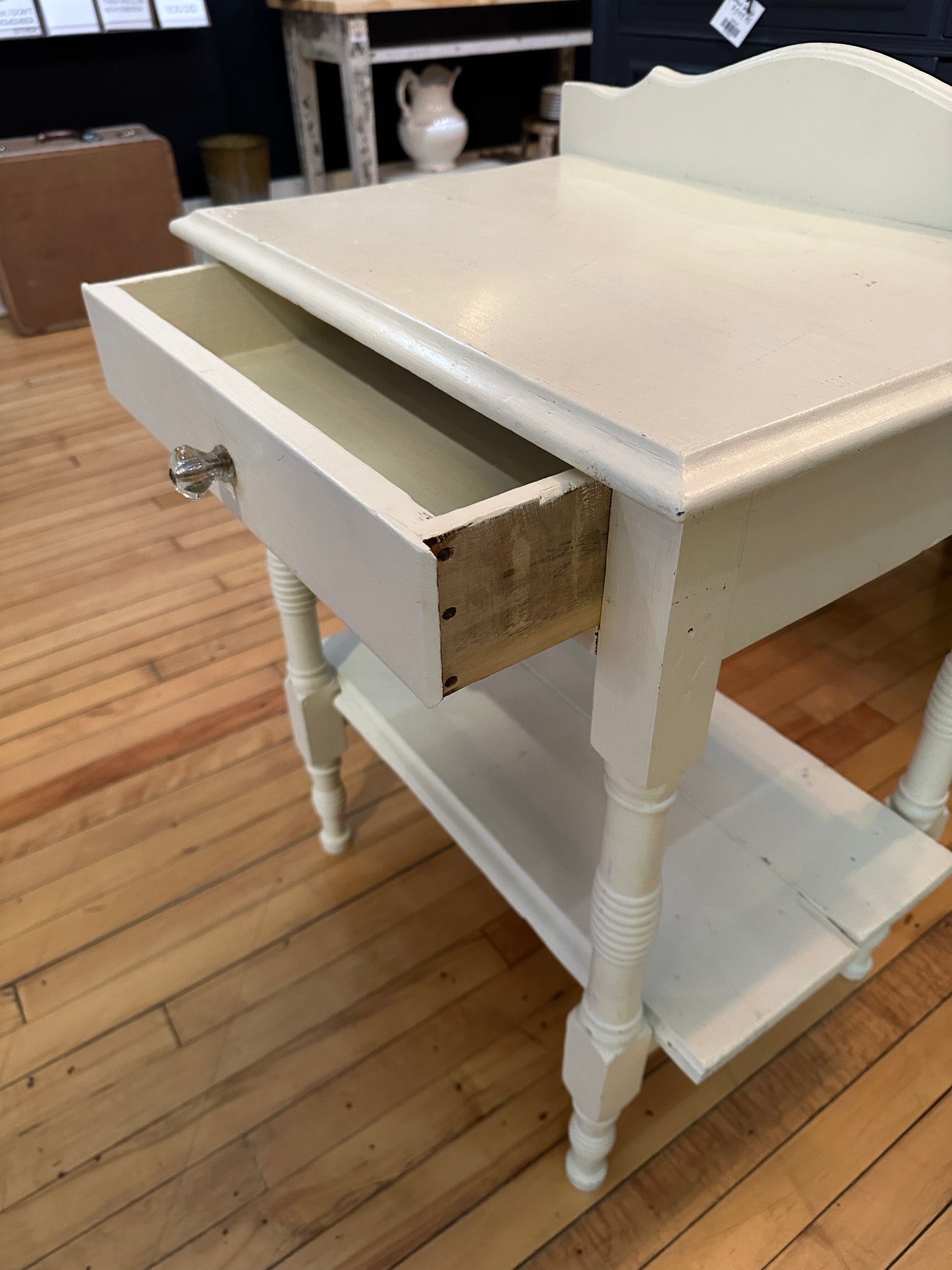 White Painted Side Table