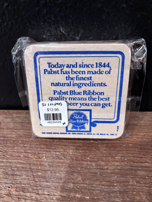 Set of Pabst Blue Ribbon Coasters