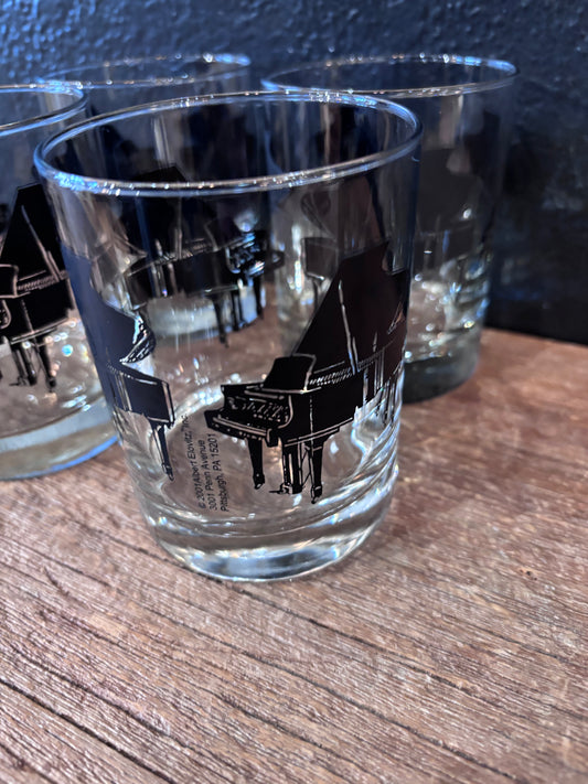 Albert Elovitz Piano Old Fashioned Glasses | Set of 4
