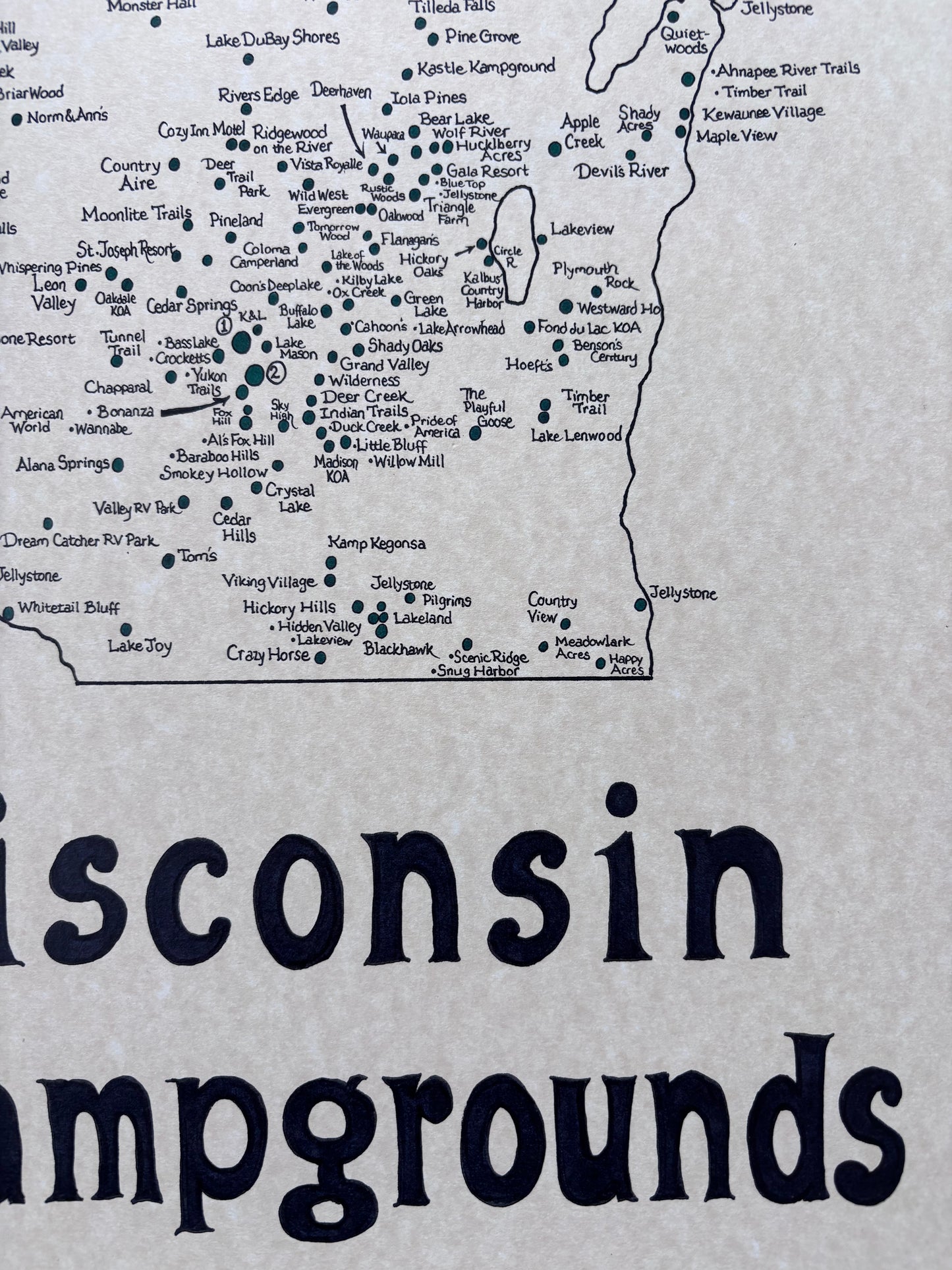 Wisconsin Campgrounds Map