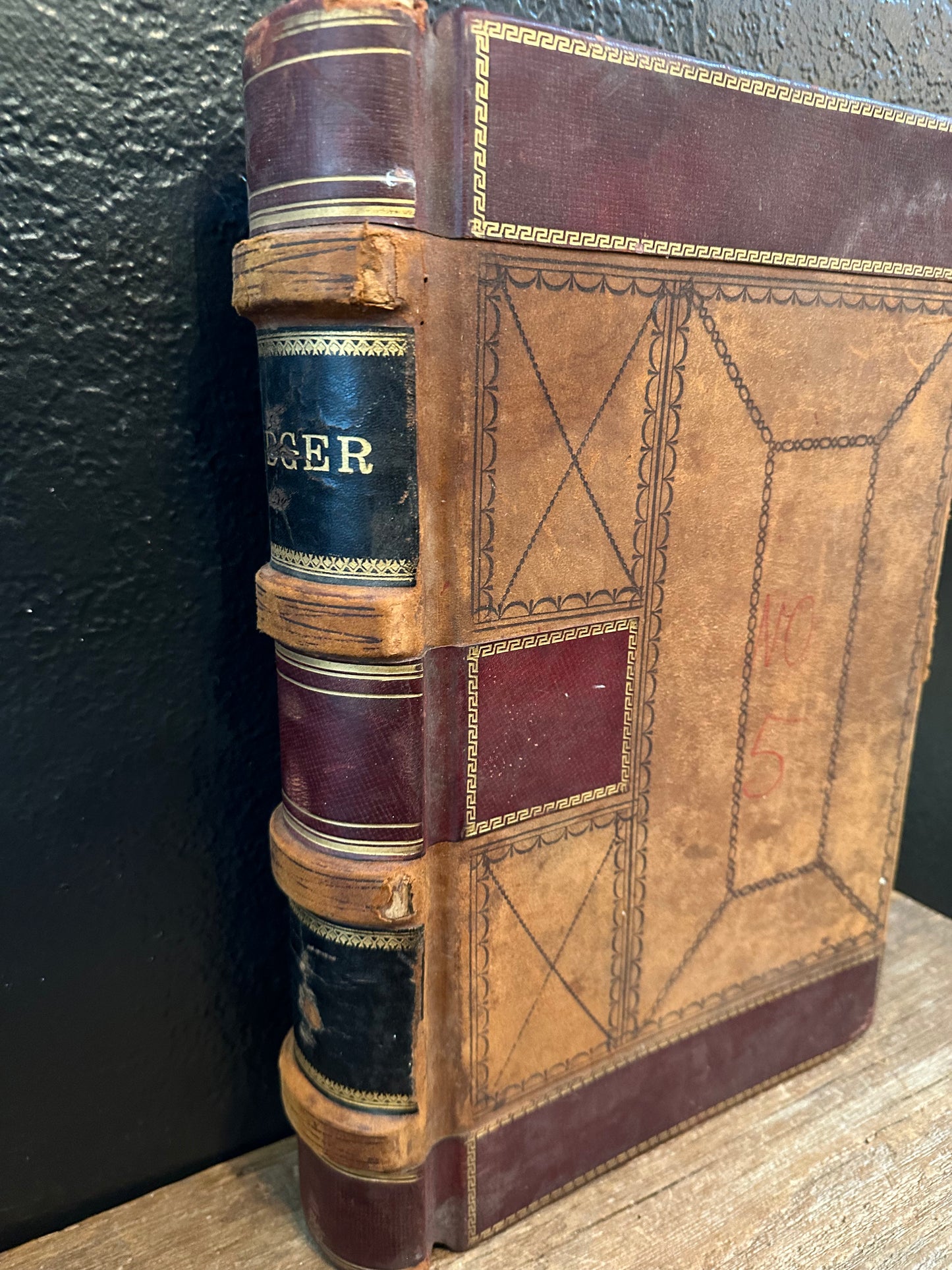 Antique Leather Bound Ledger