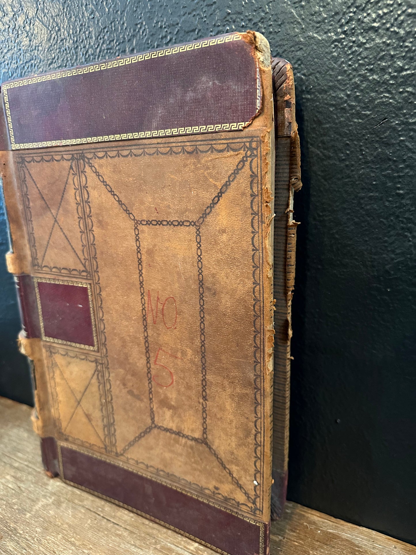 Antique Leather Bound Ledger