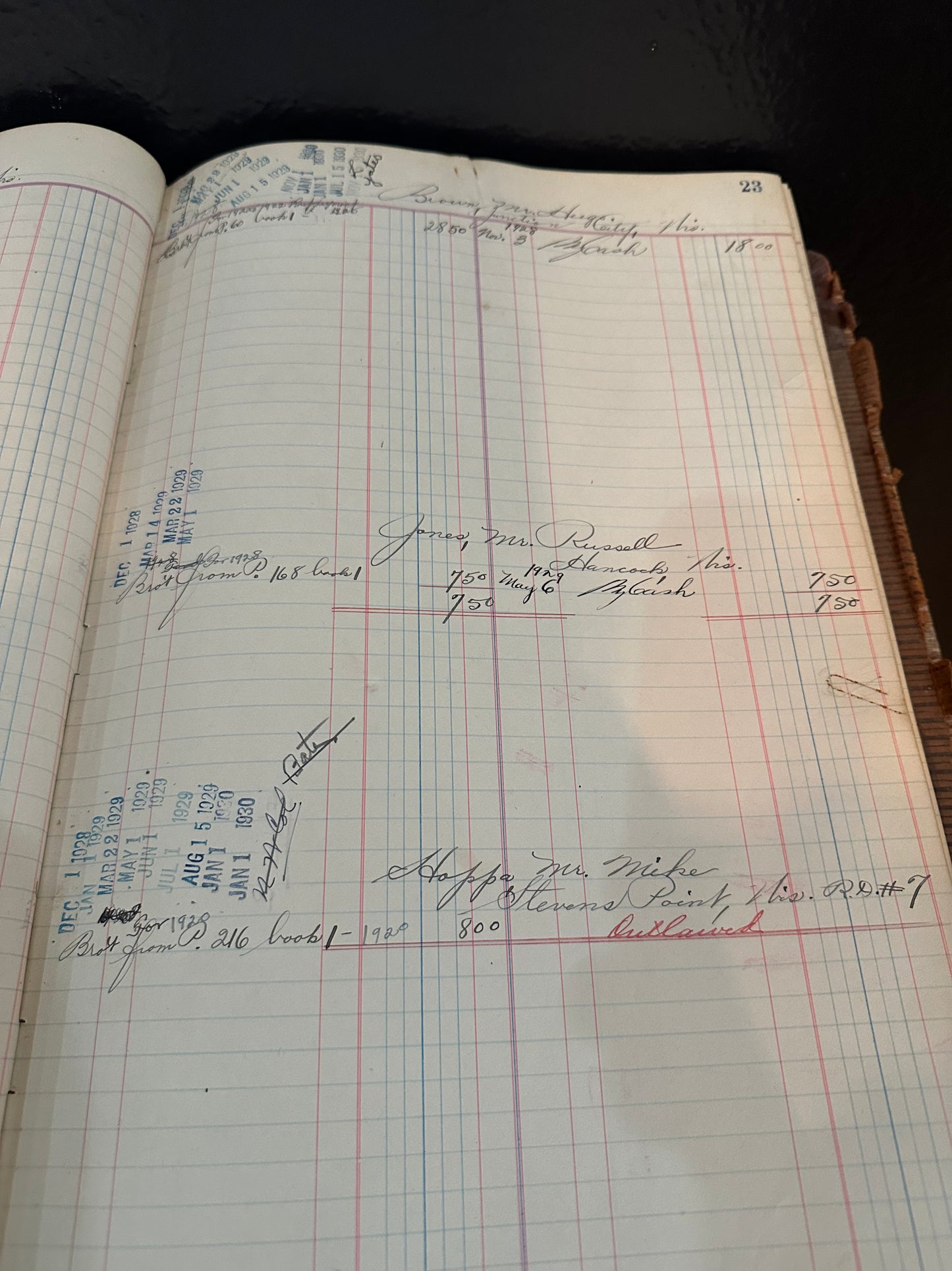 Antique Leather Bound Ledger
