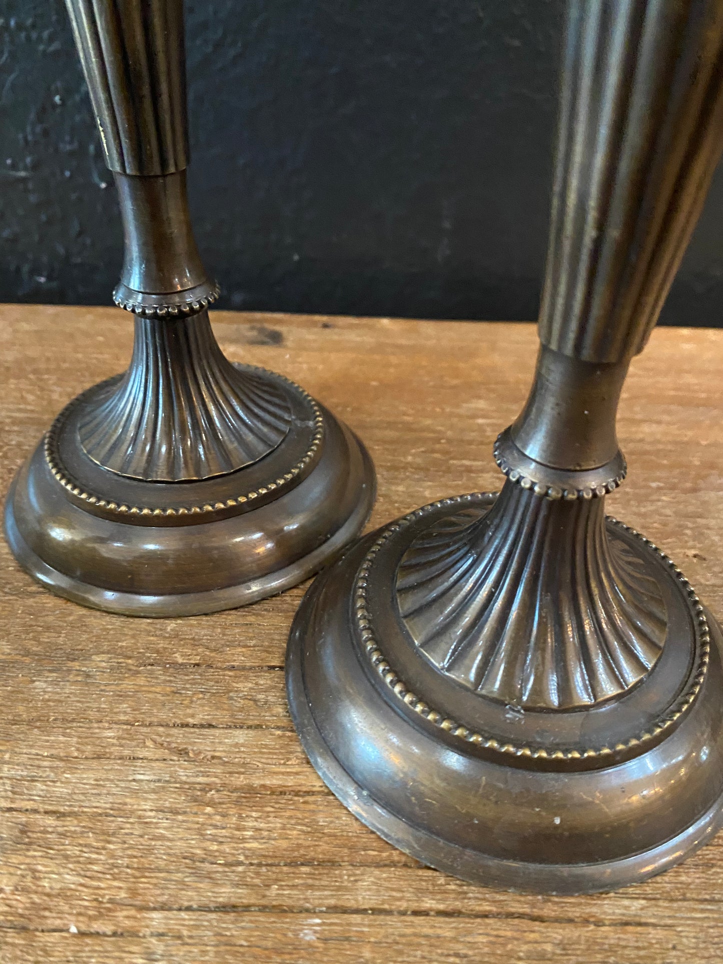 Set of 3 Brass Candlesticks