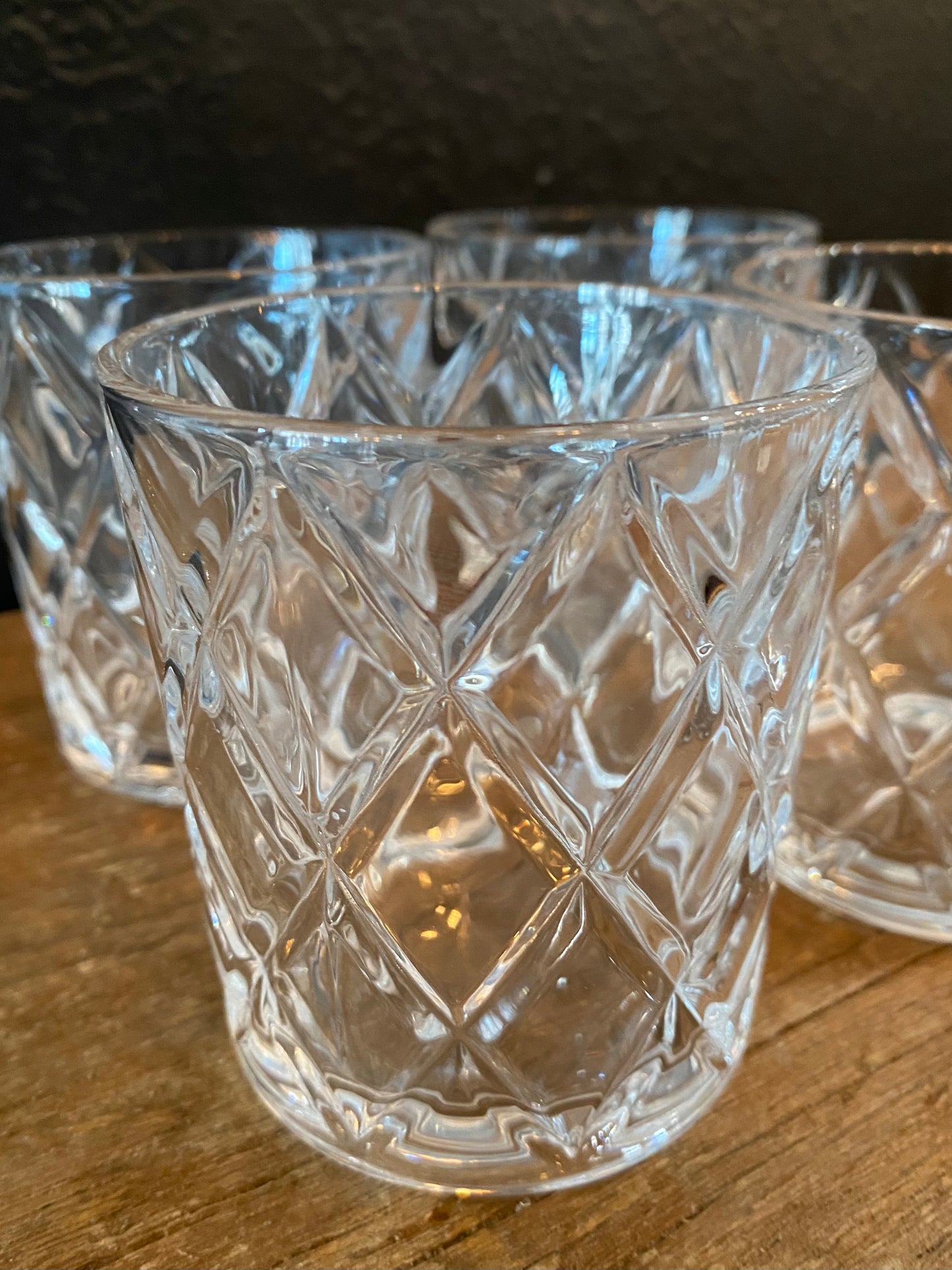 Mikasa Rocks Glasses | Diamond Pattern | Set Of Four