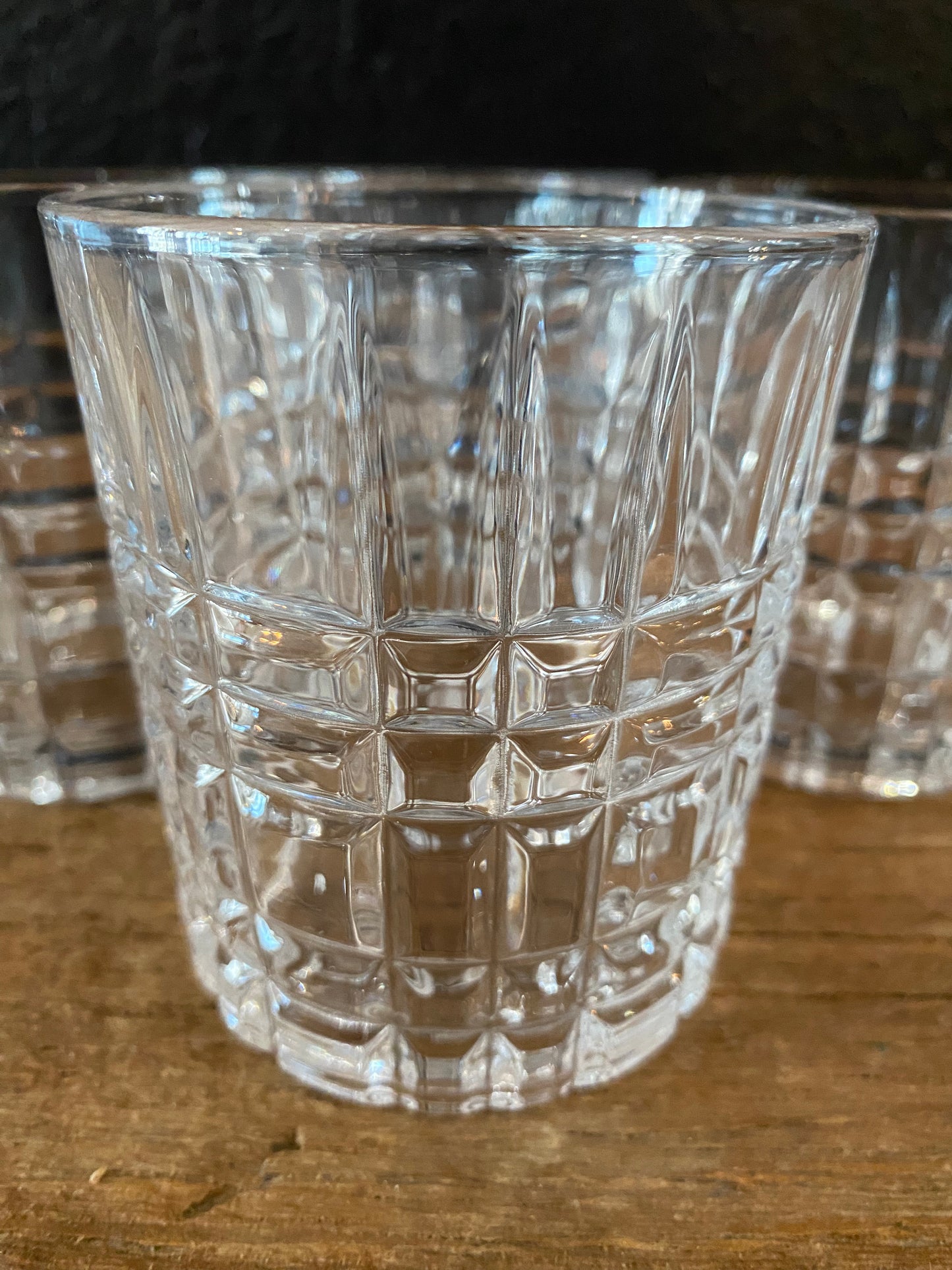 Mikasa Rocks Glasses | Plaid Pattern | Set Of Four