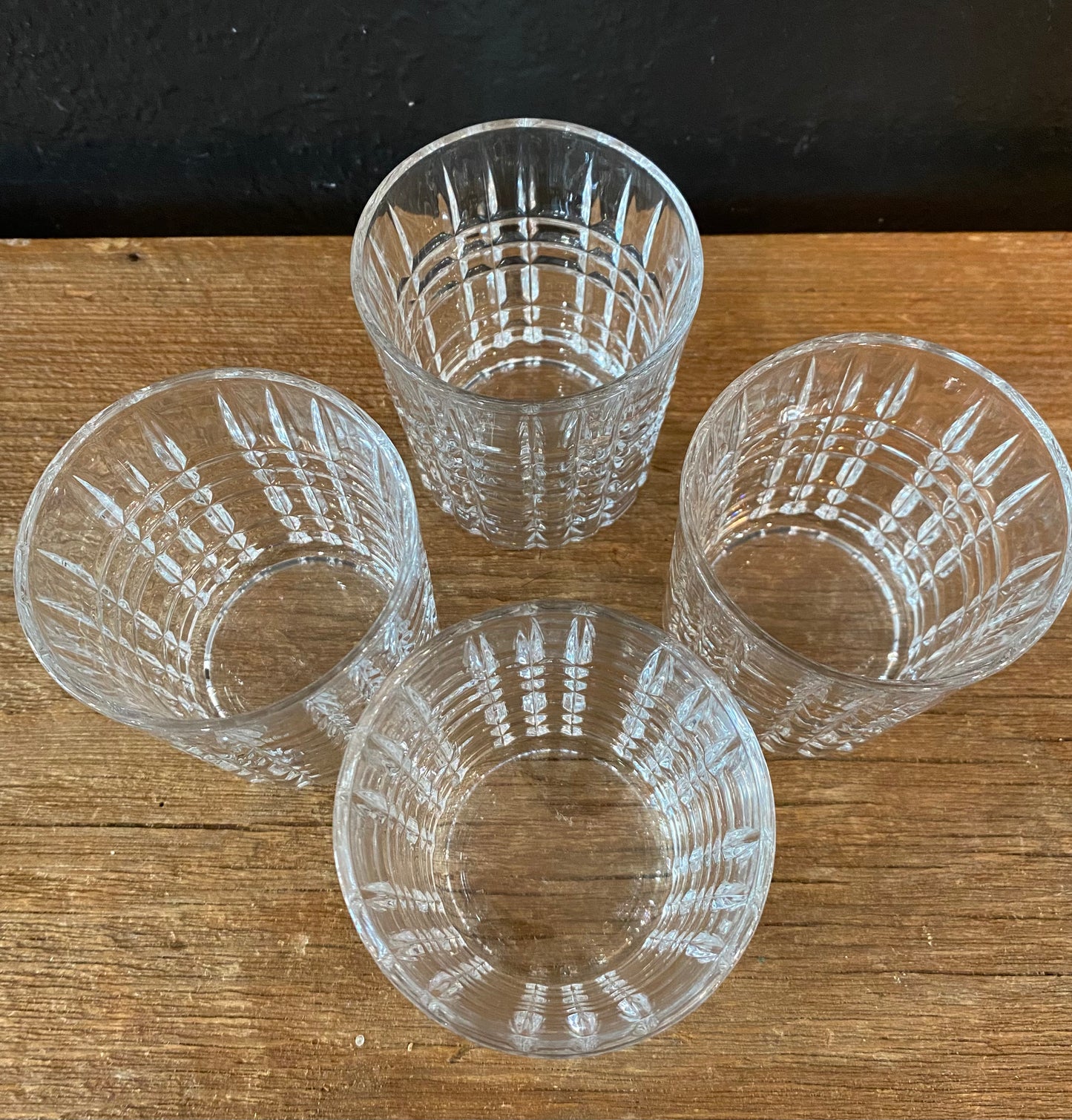 Mikasa Rocks Glasses | Plaid Pattern | Set Of Four