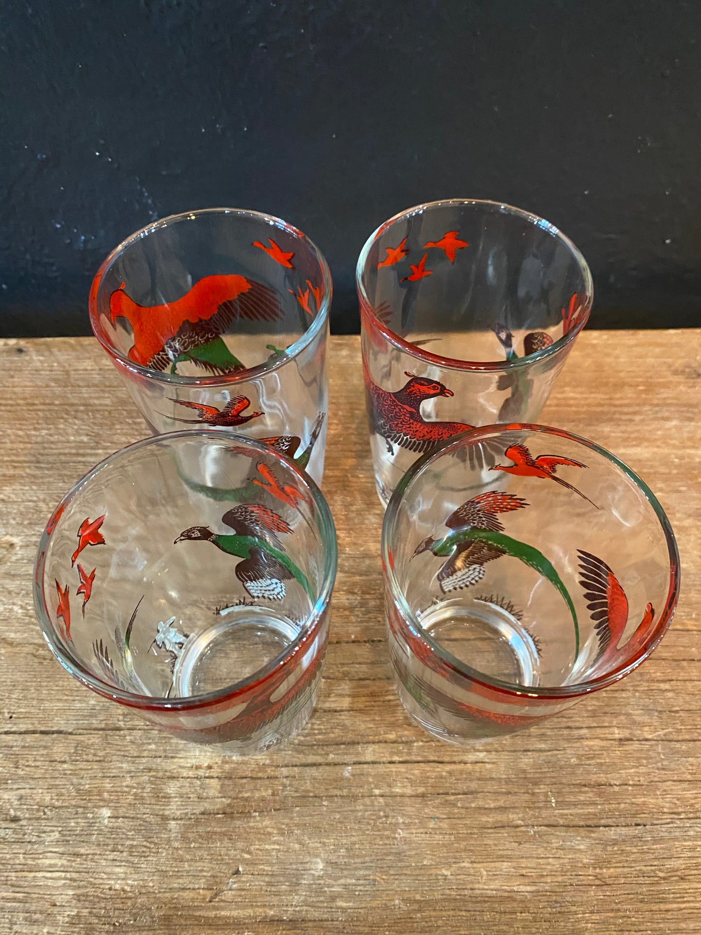 Pheasant Highball Glasses | Set Of Four