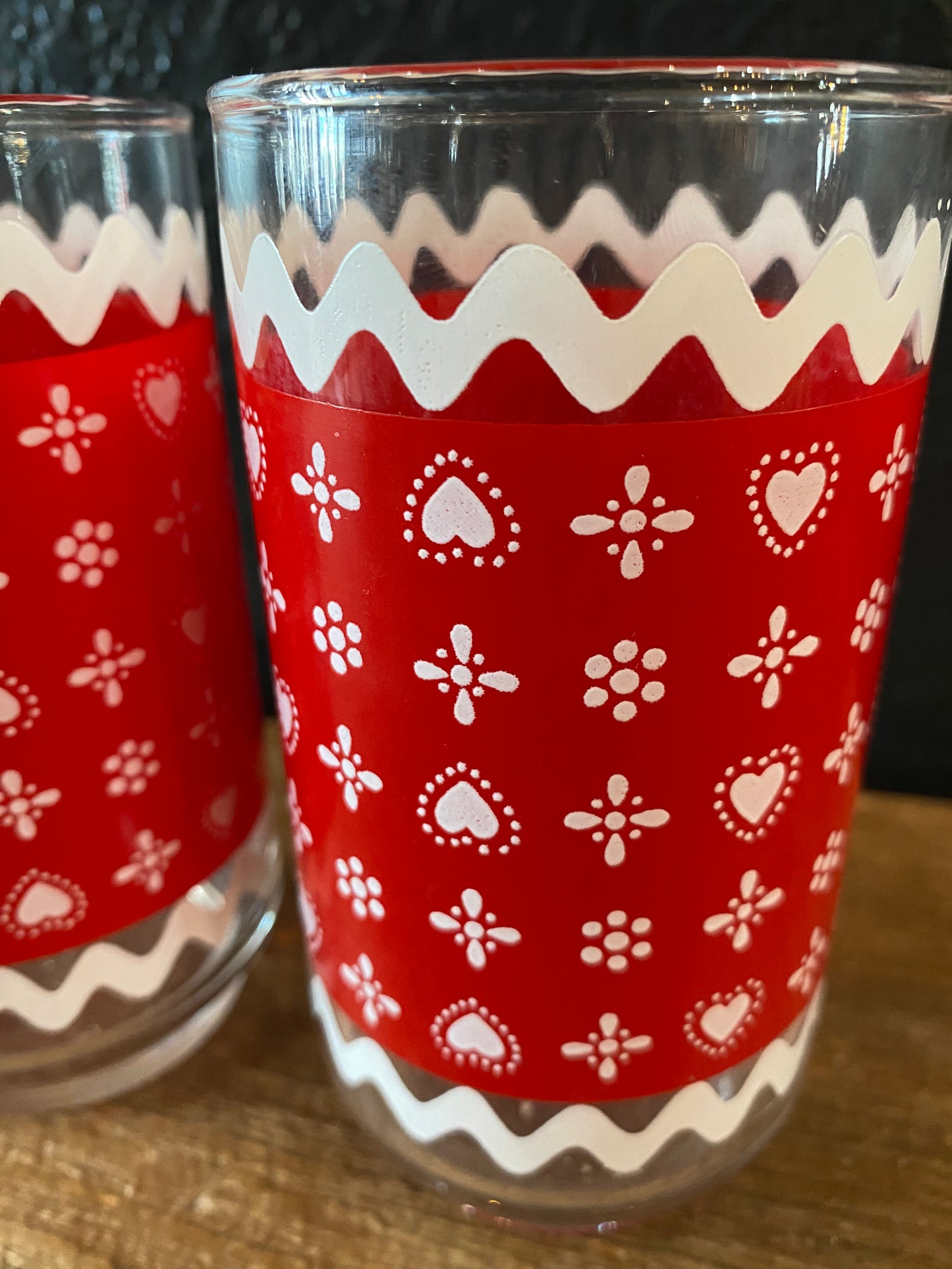 Pair Of Red Heart Glasses