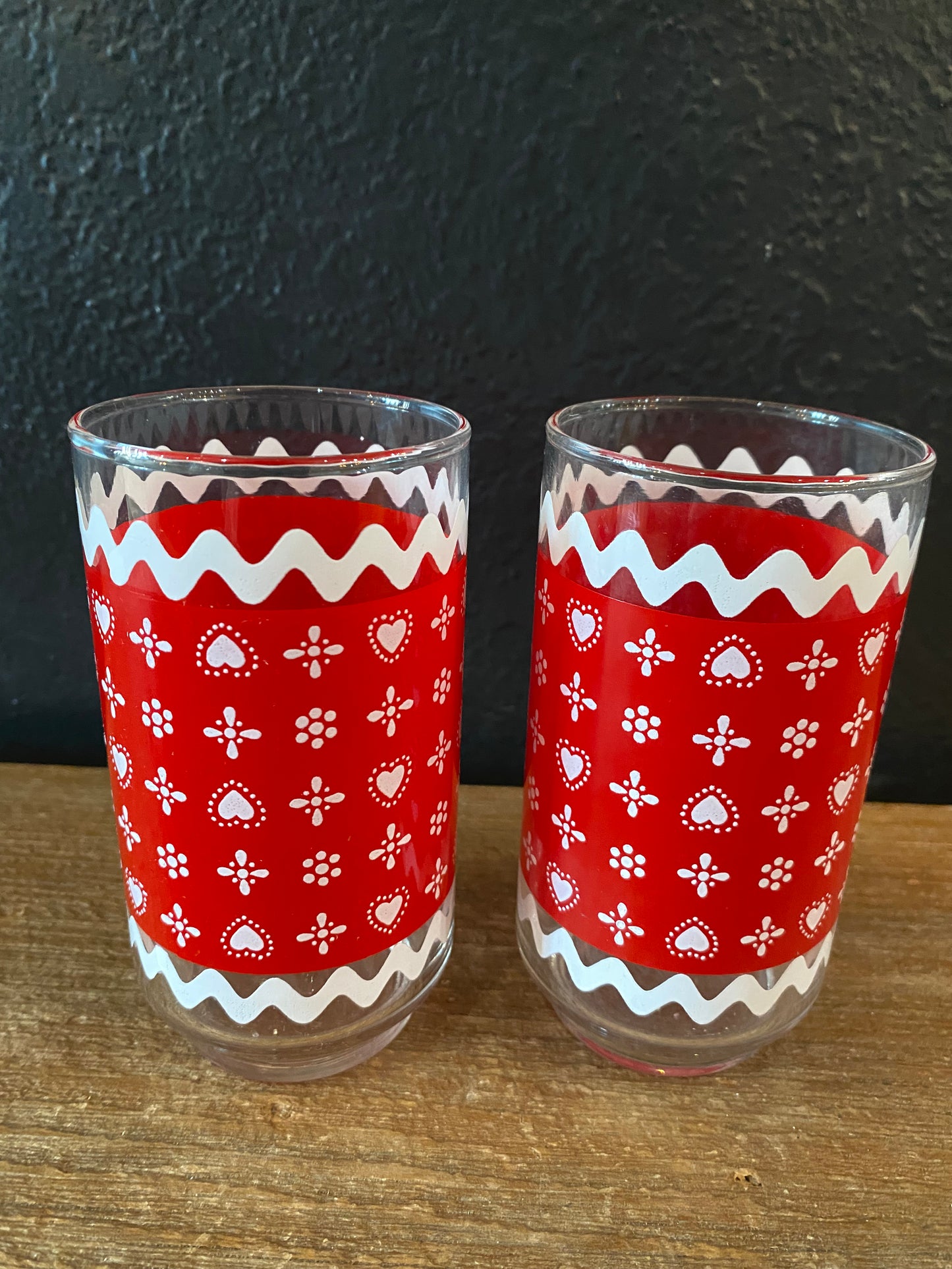 Pair Of Red Heart Glasses