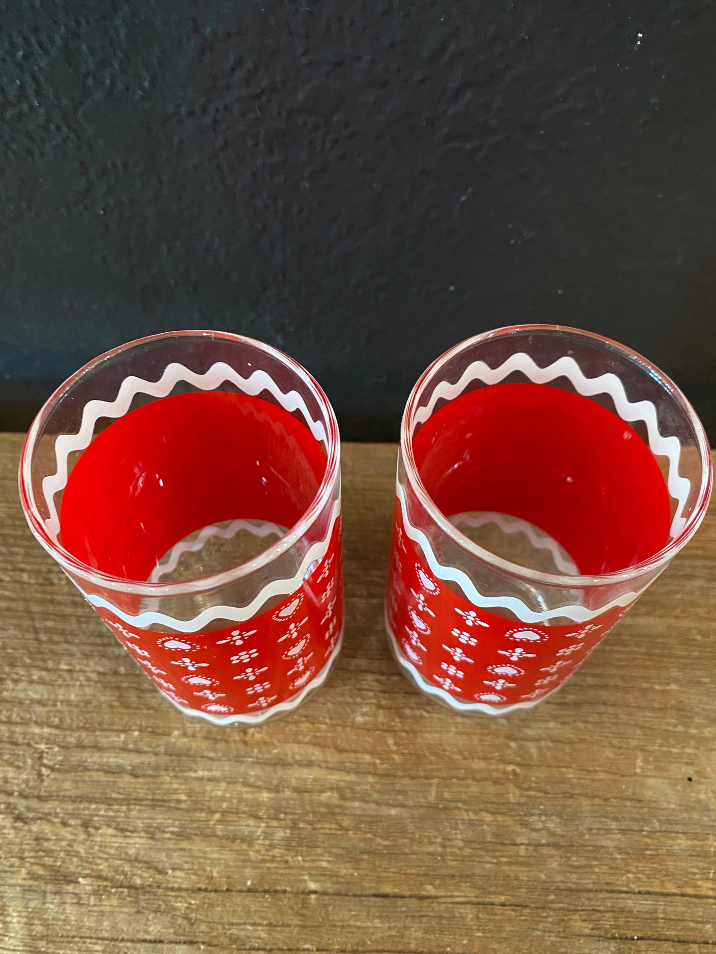 Pair Of Red Heart Glasses