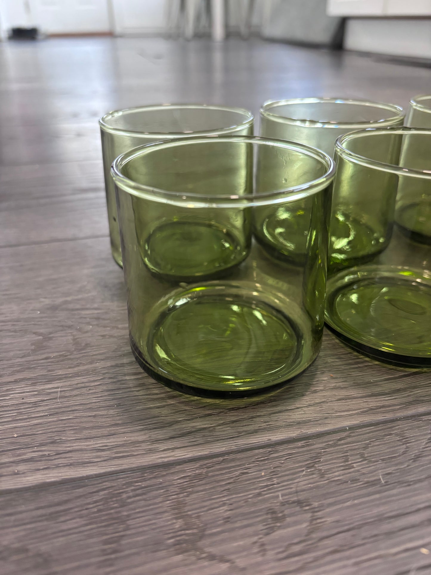 Vintage Libbey Green Rocks Glasses | Set of 6