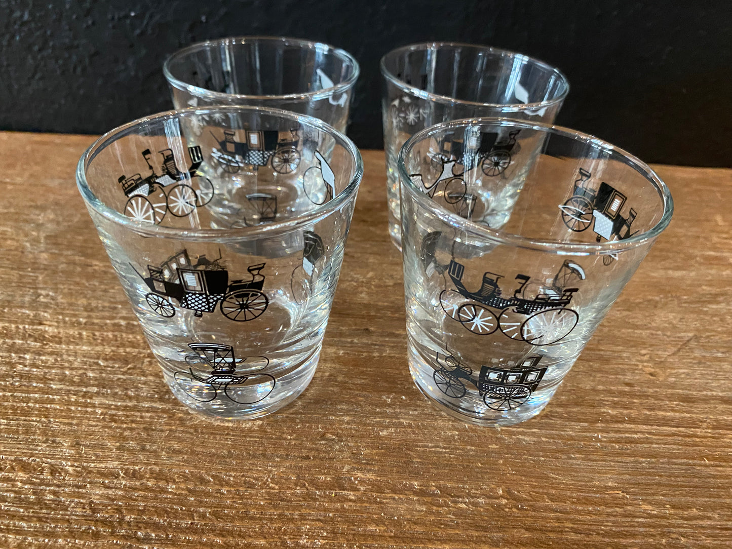 Carriage Car Lowball Glasses | Set Of Four