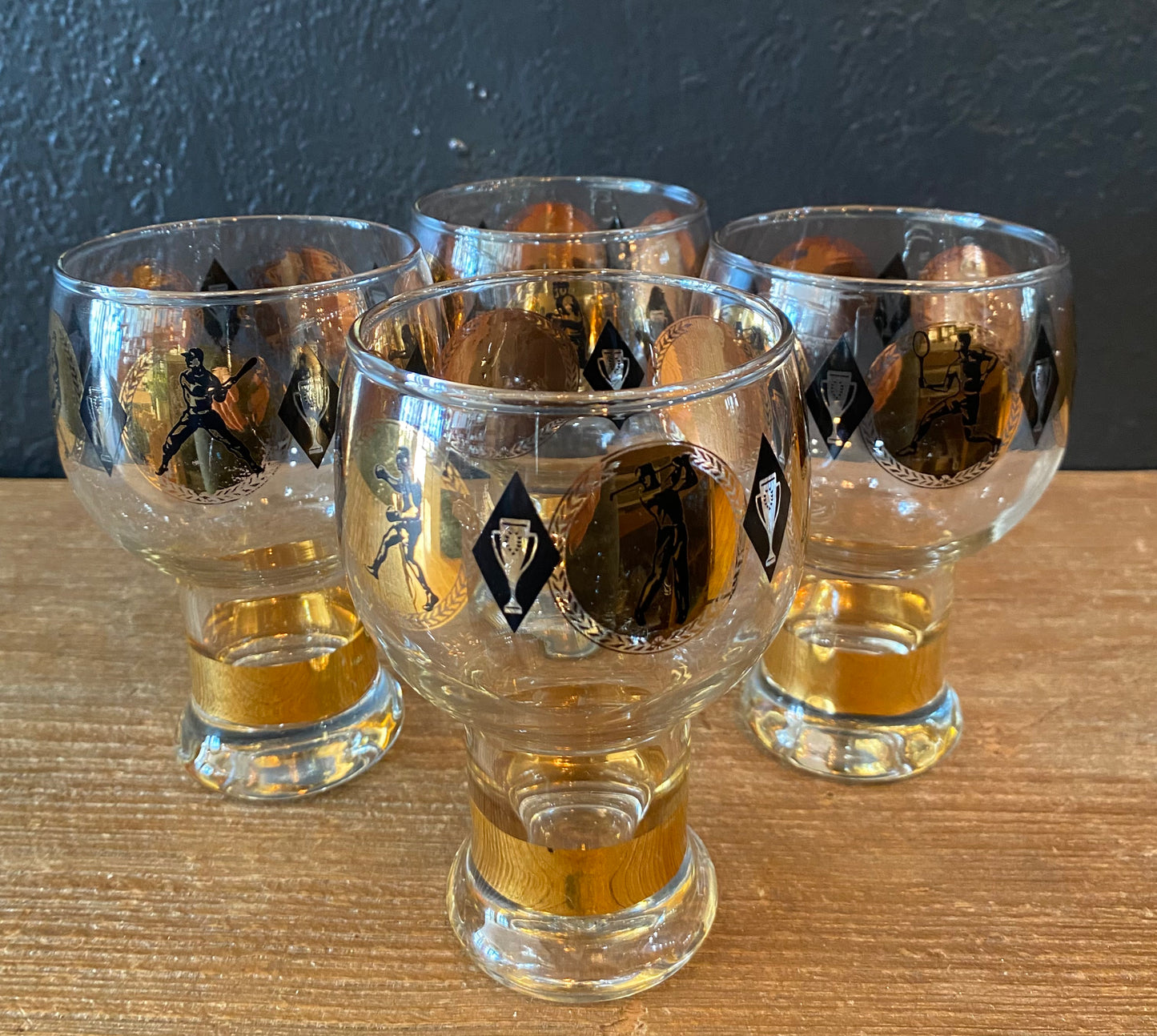 MCM Sport Themed Beer Goblets | Set Of Four