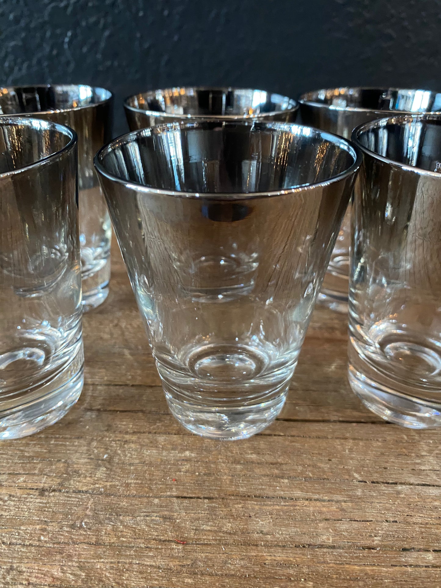 Silver Ombré Double Shot Whiskey Glasses | Set Of Six
