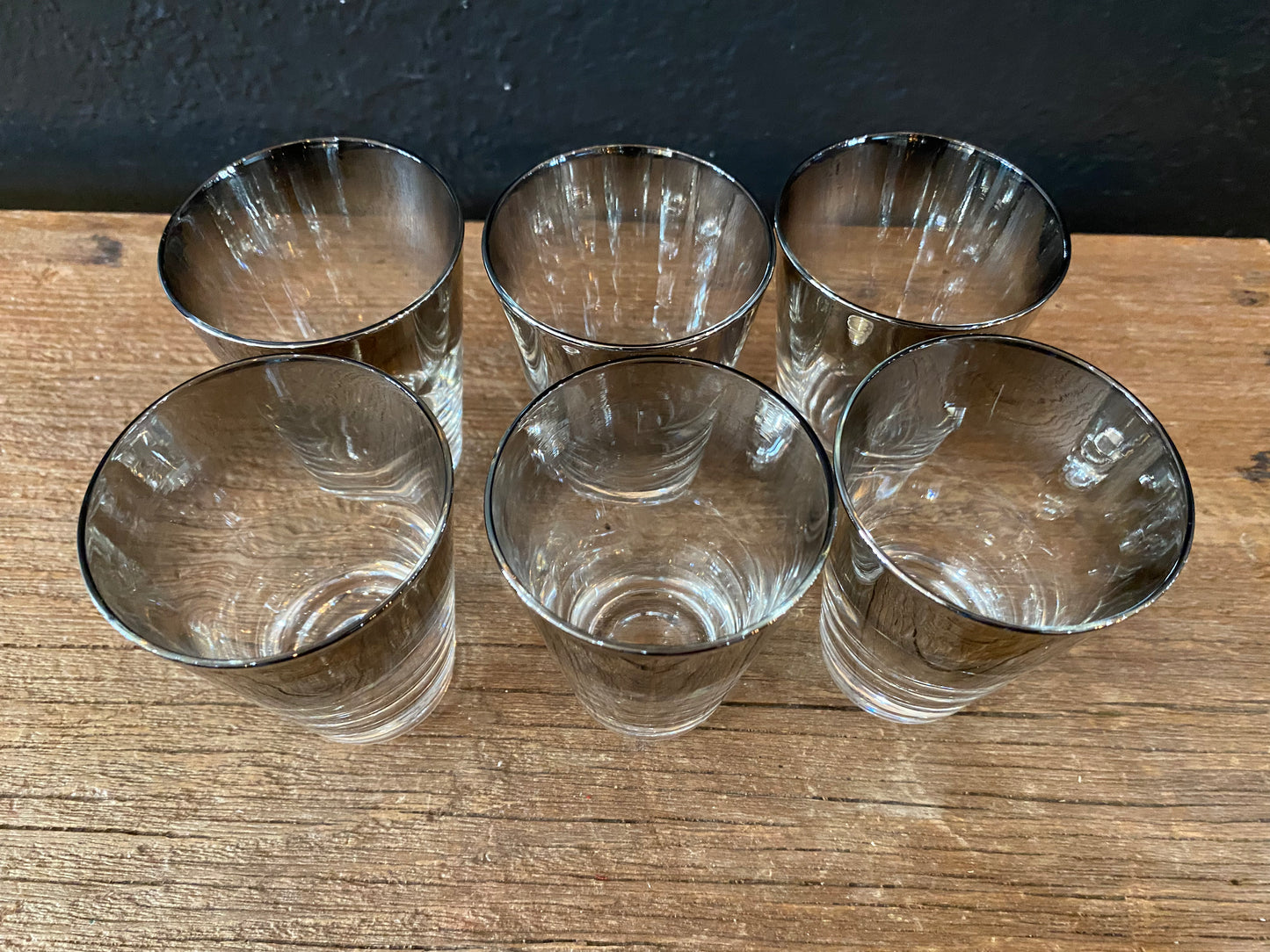 Silver Ombré Double Shot Whiskey Glasses | Set Of Six