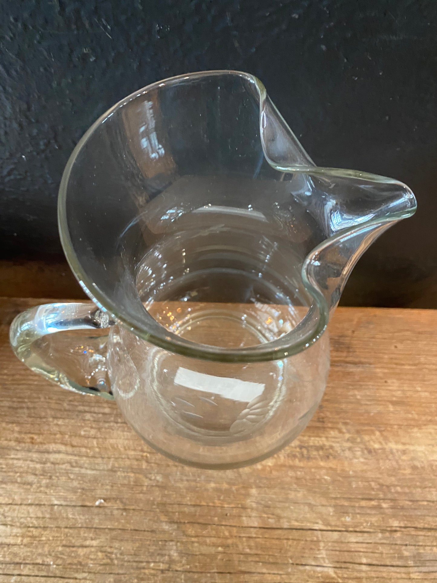 Etched Floral Pitcher
