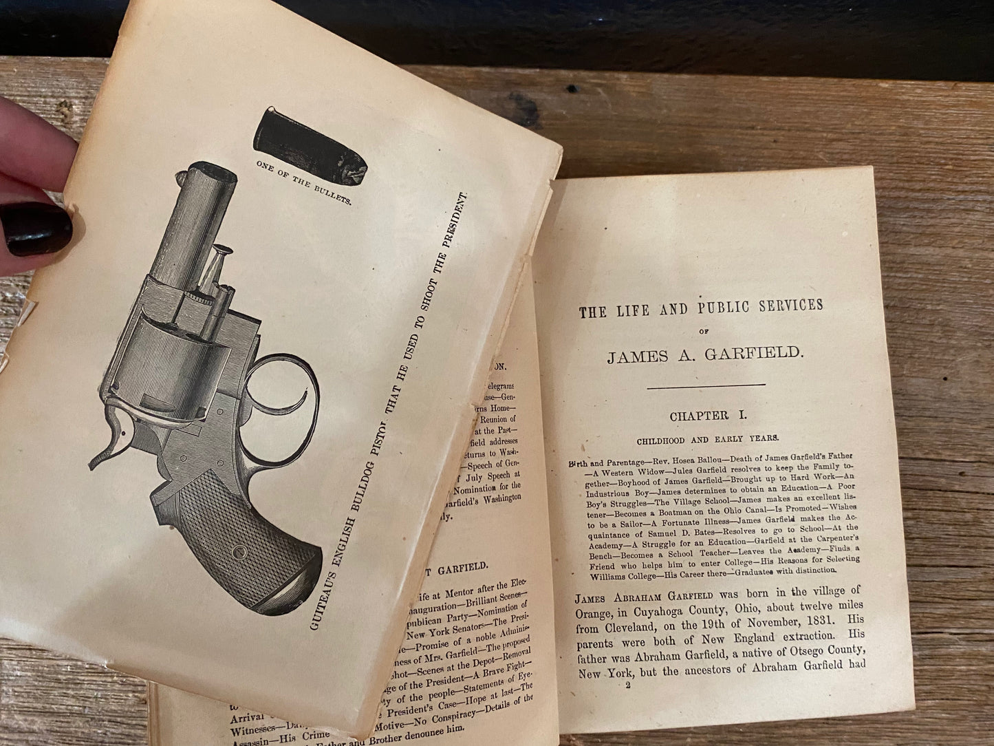 ‘The Life Of James Garfield’ Antique Book