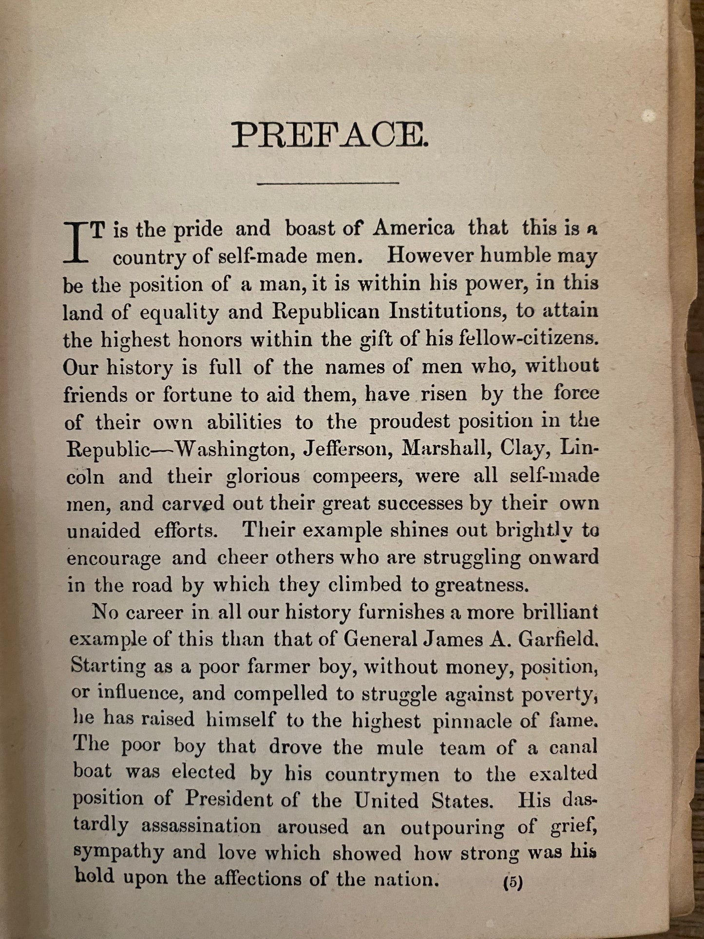 ‘The Life Of James Garfield’ Antique Book