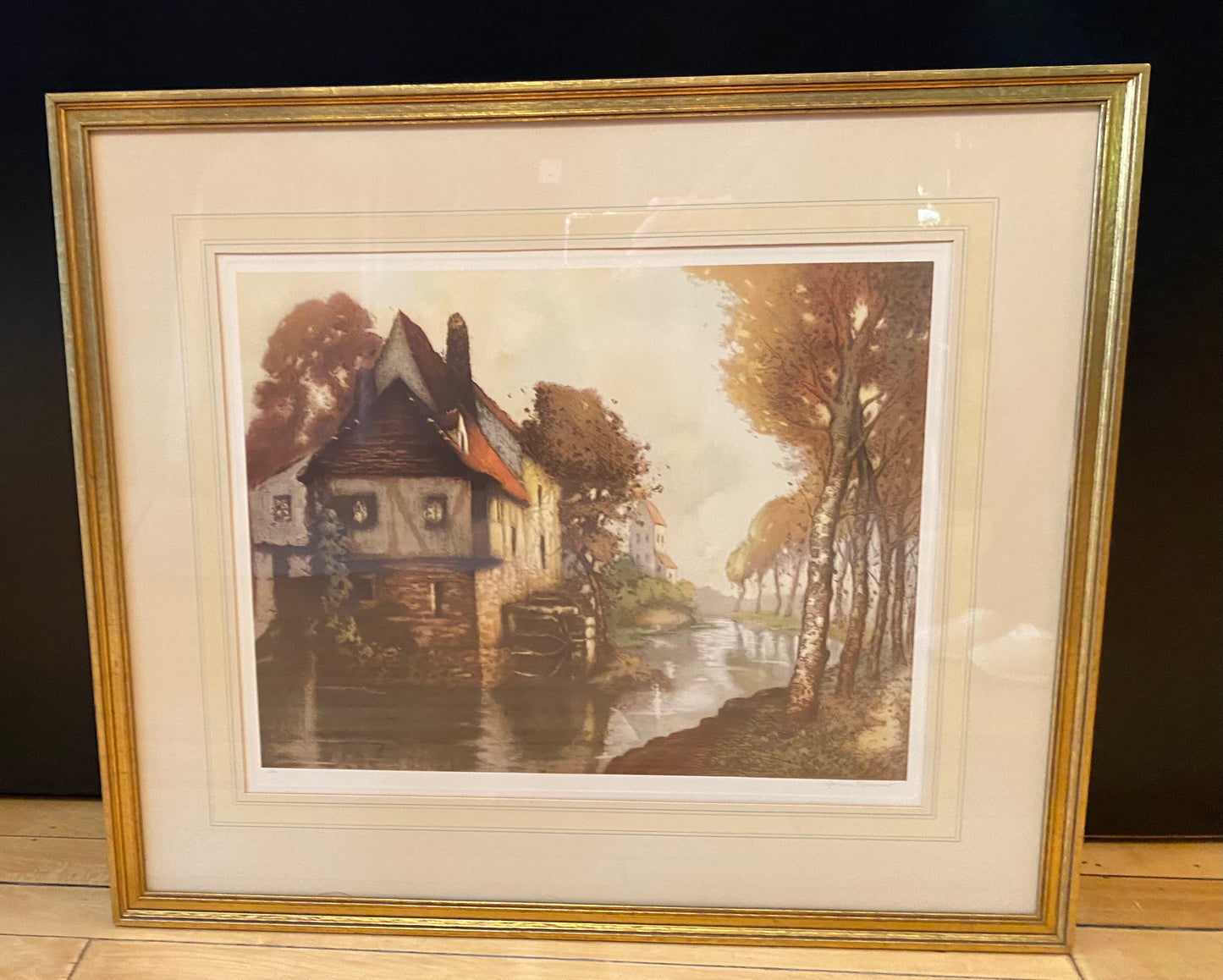 Framed French Print Signed by Louis Beaumont
