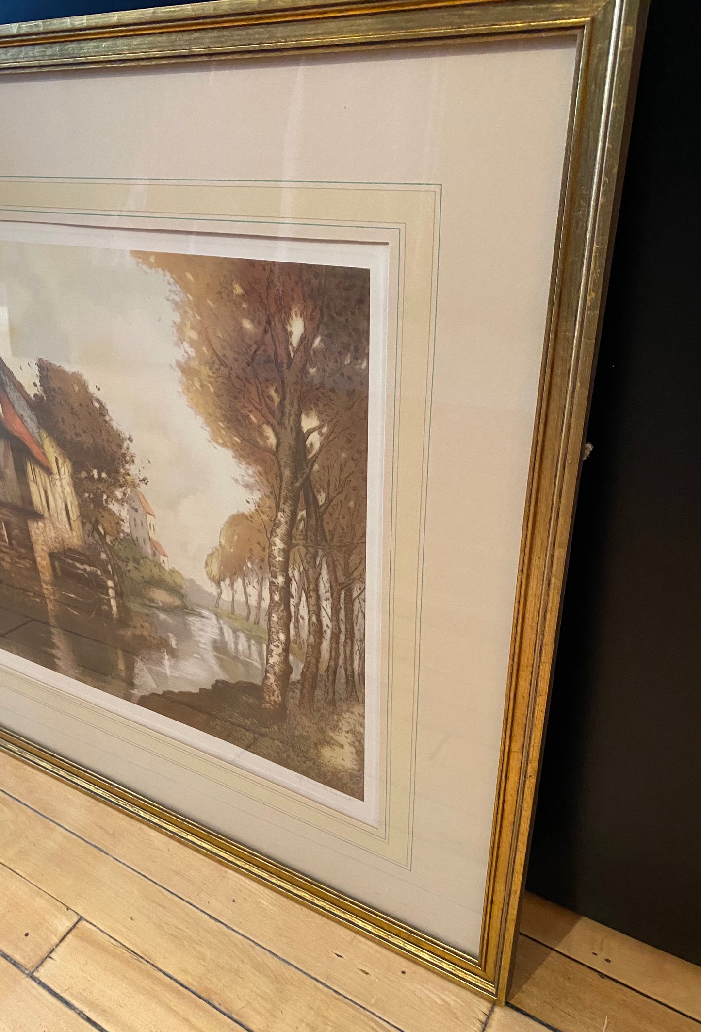 Framed French Print Signed by Louis Beaumont