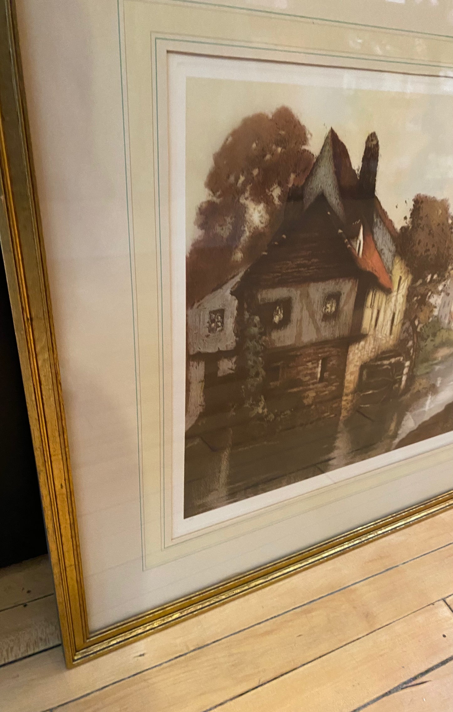 Framed French Print Signed by Louis Beaumont