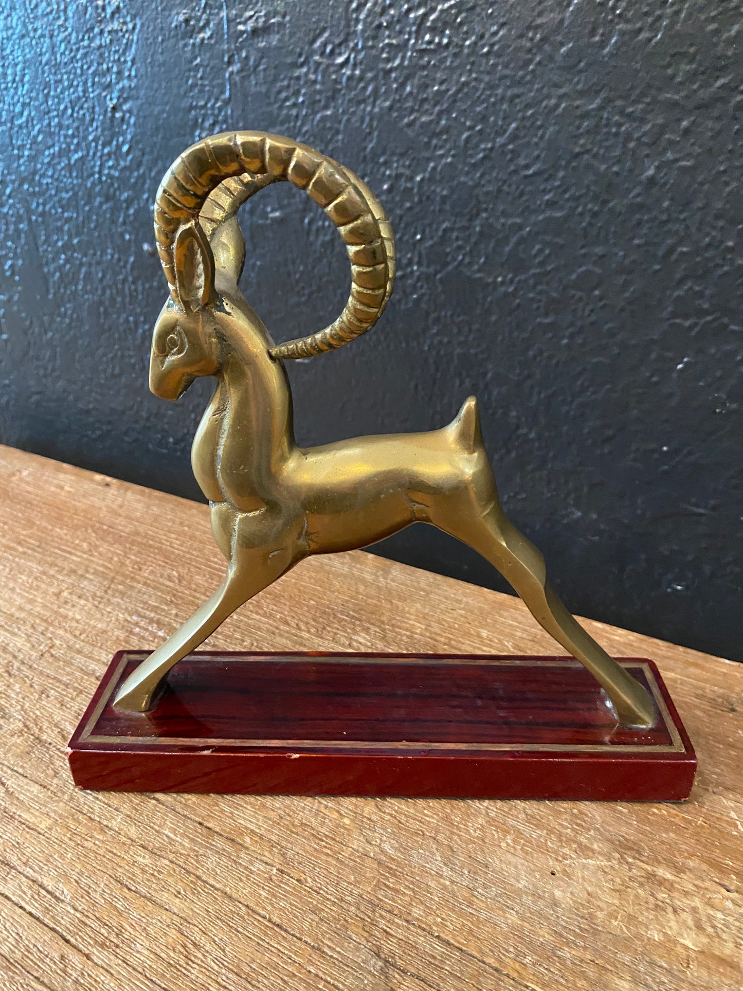 Brass Gazelle On Stand