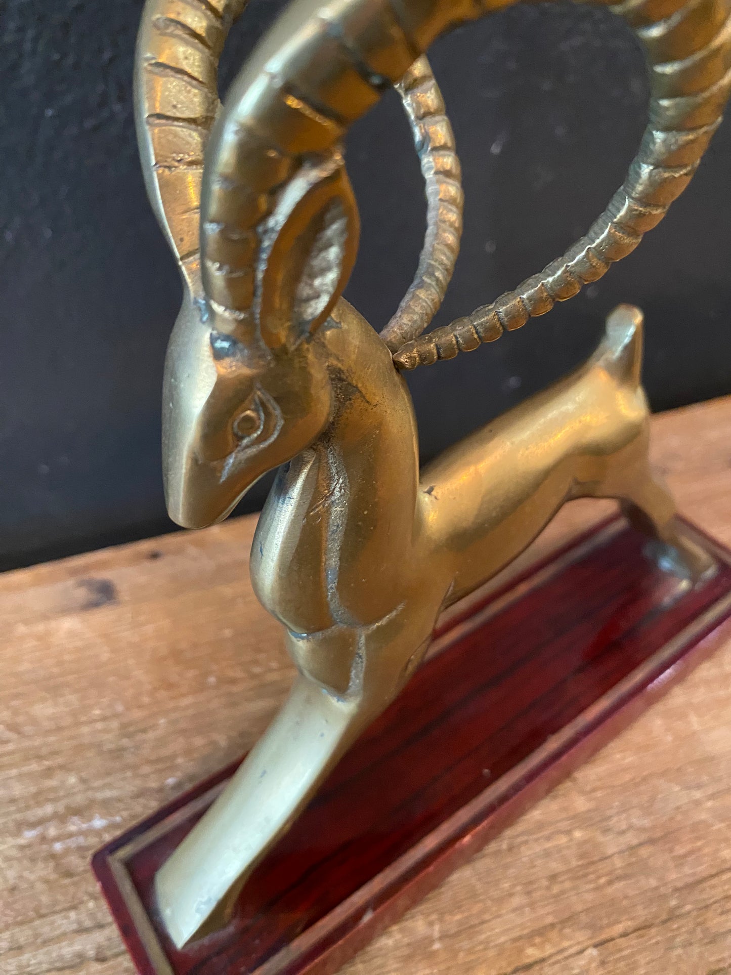 Brass Gazelle On Stand