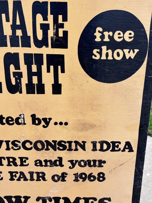 Wisconsin State Fair Painted Sign 1968