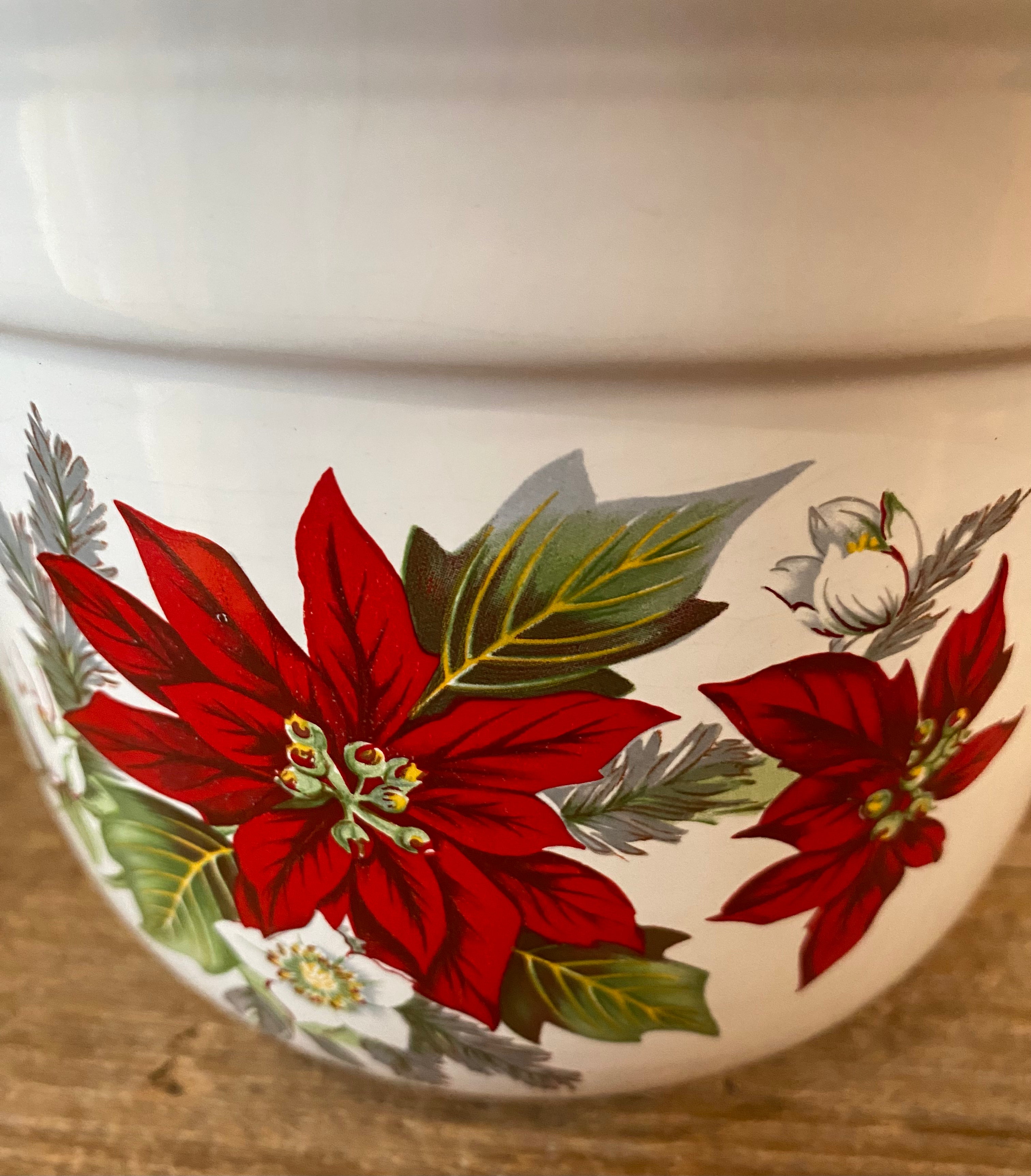 Vintage Poinsettia Planter