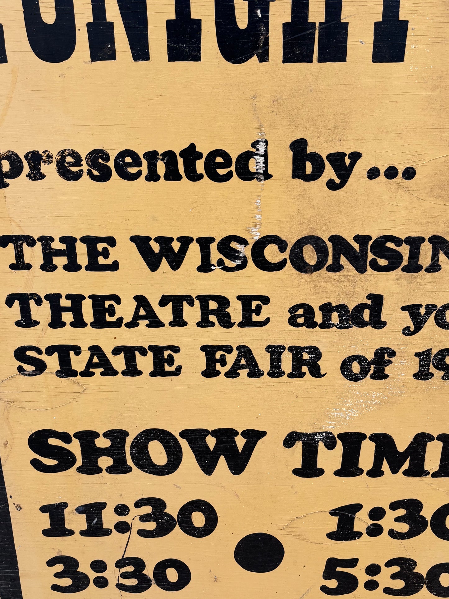 Wisconsin State Fair Painted Sign 1968