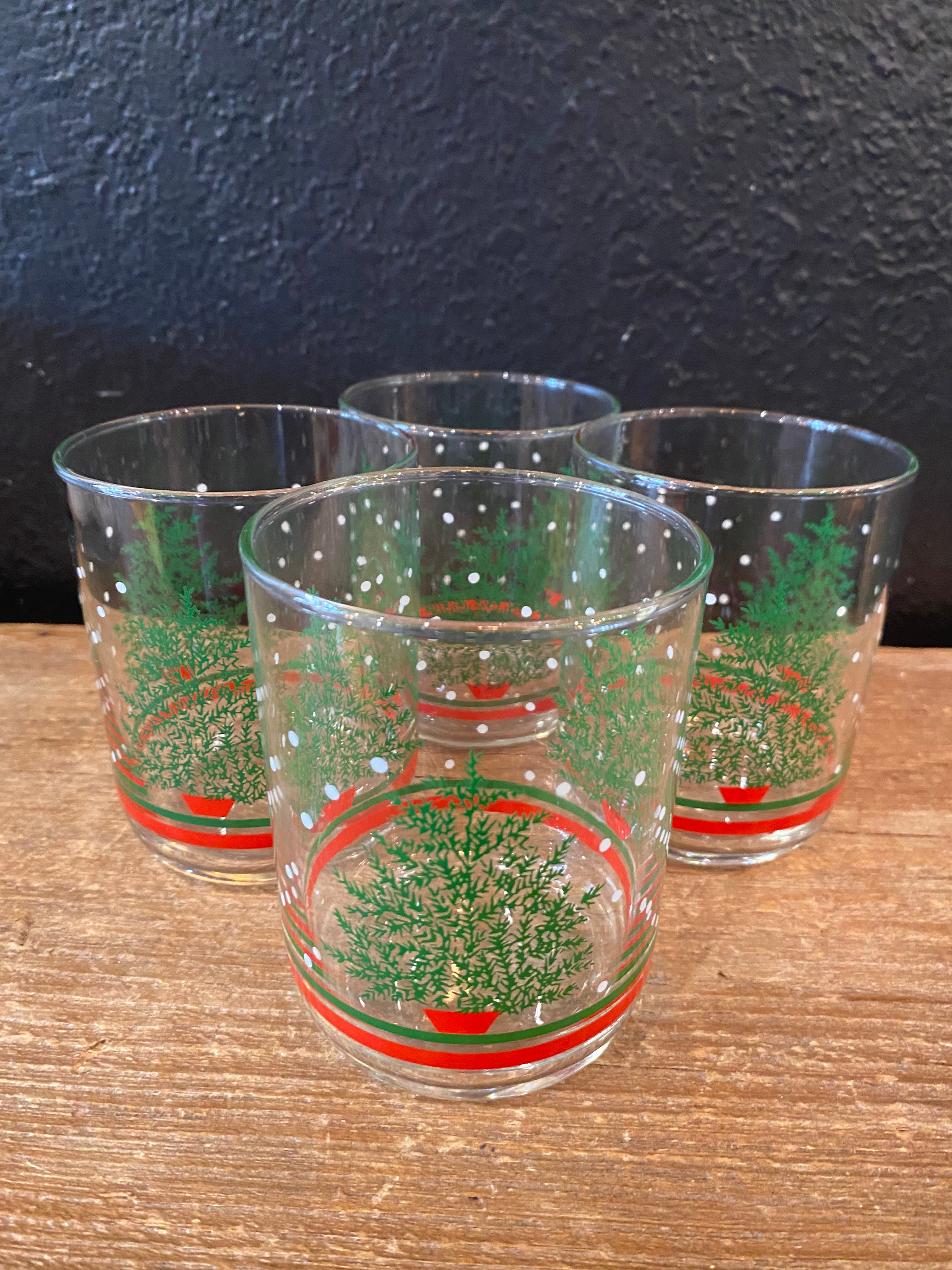 Christmas Tree Barware Glasses