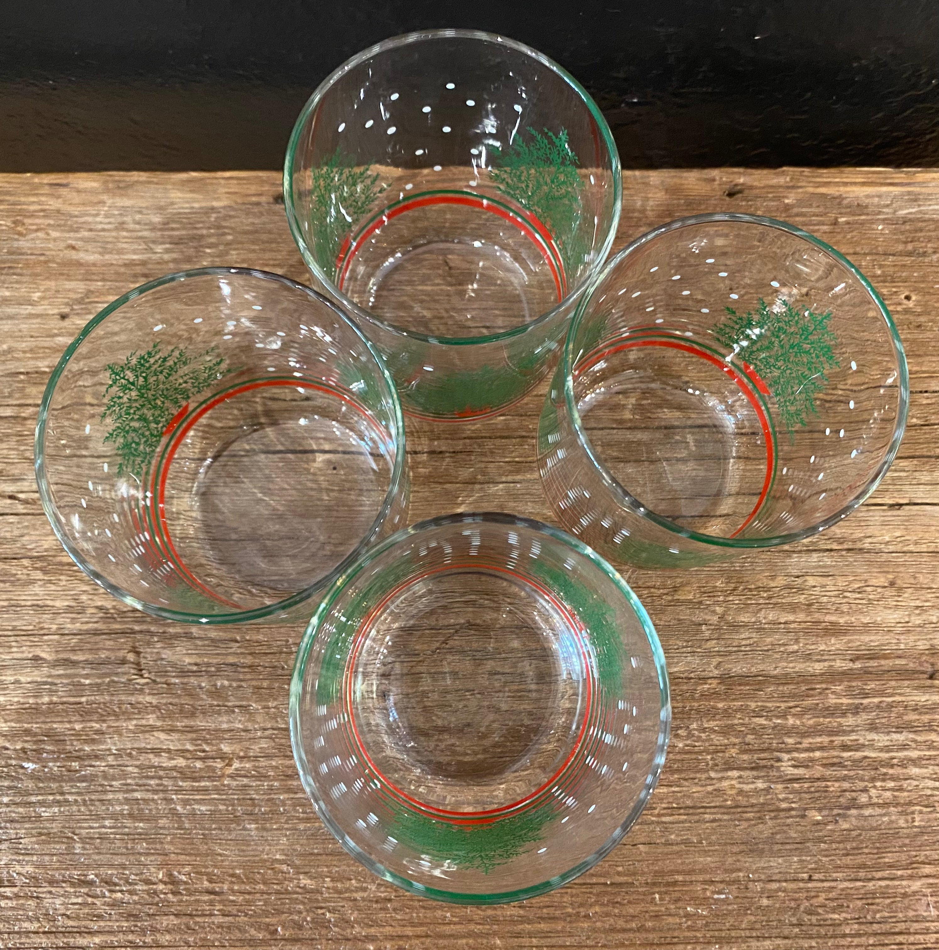 Christmas Tree Barware Glasses