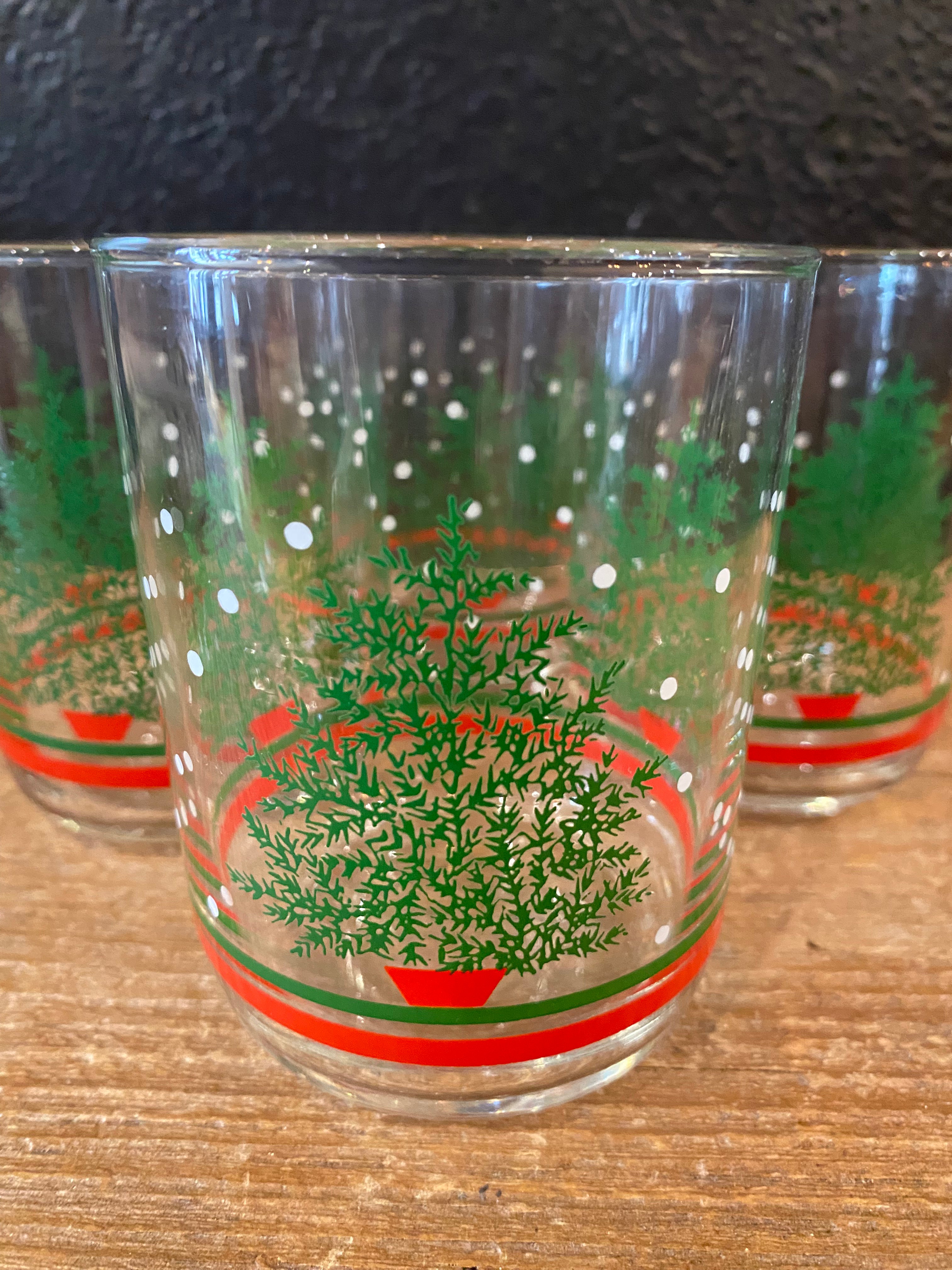 Christmas Tree Barware Glasses